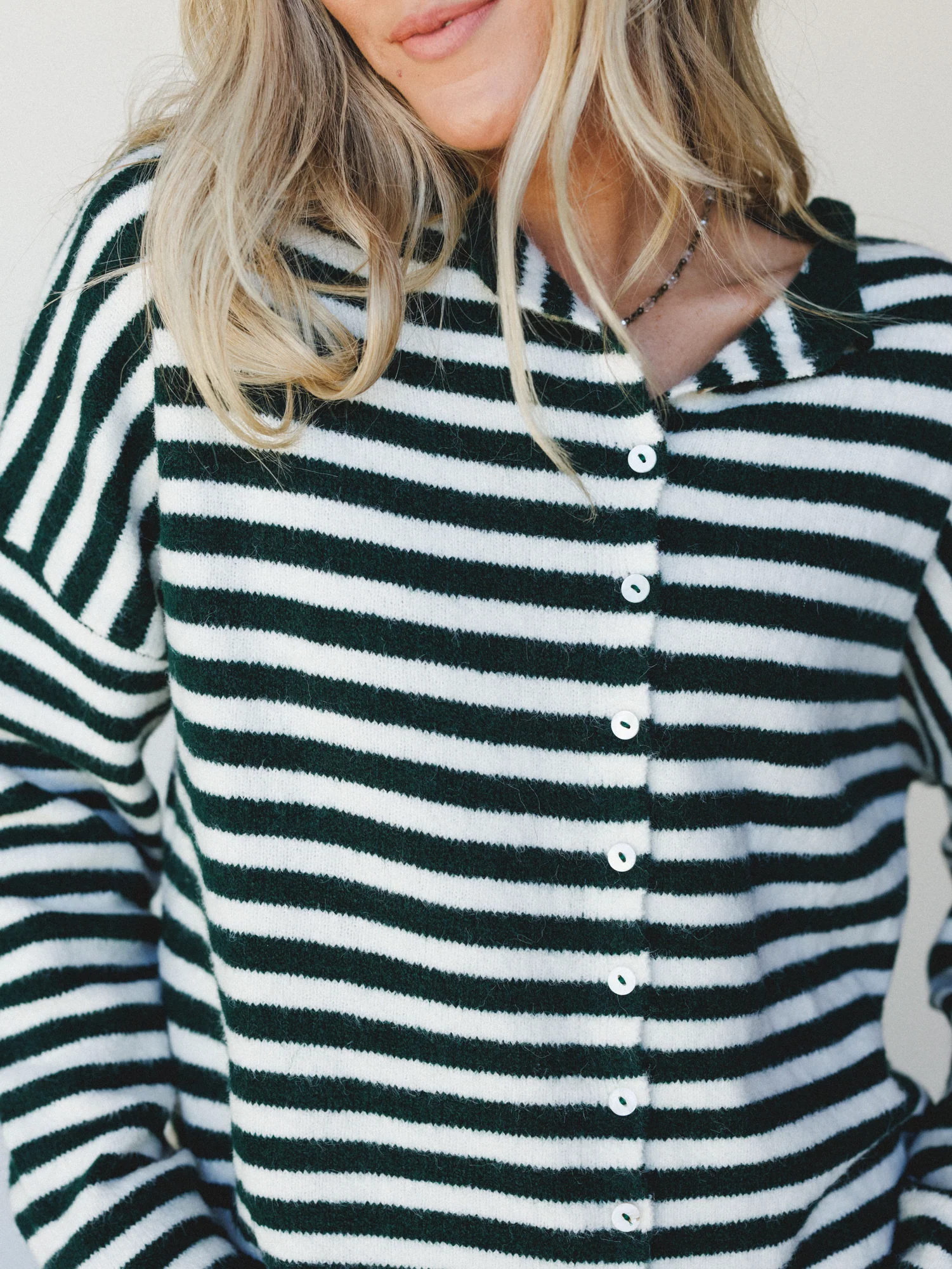 Aira Button Down Cardigan - Forest - Image 3
