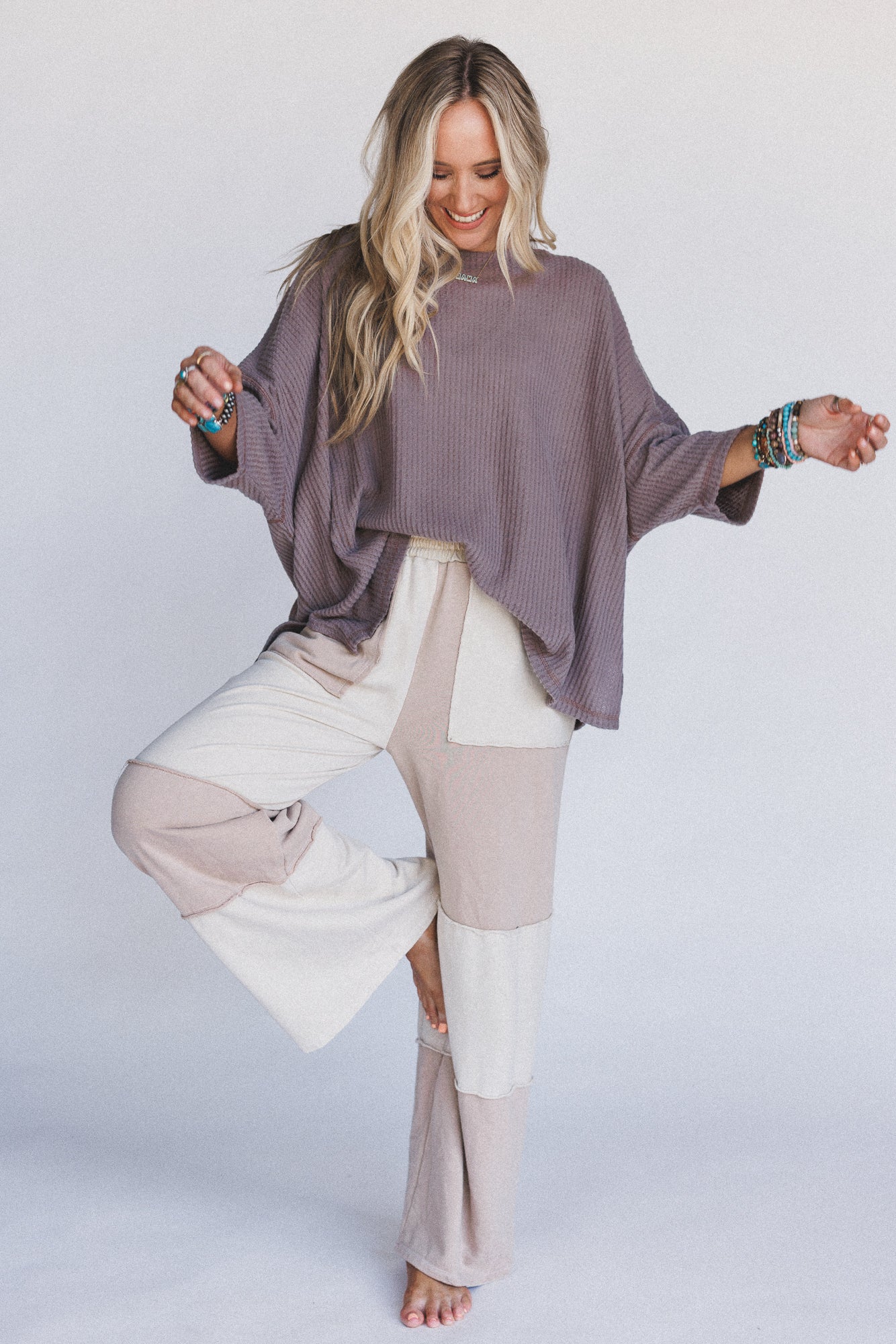 The Nest Airis Long Sleeve Top - Mocha - Image 2