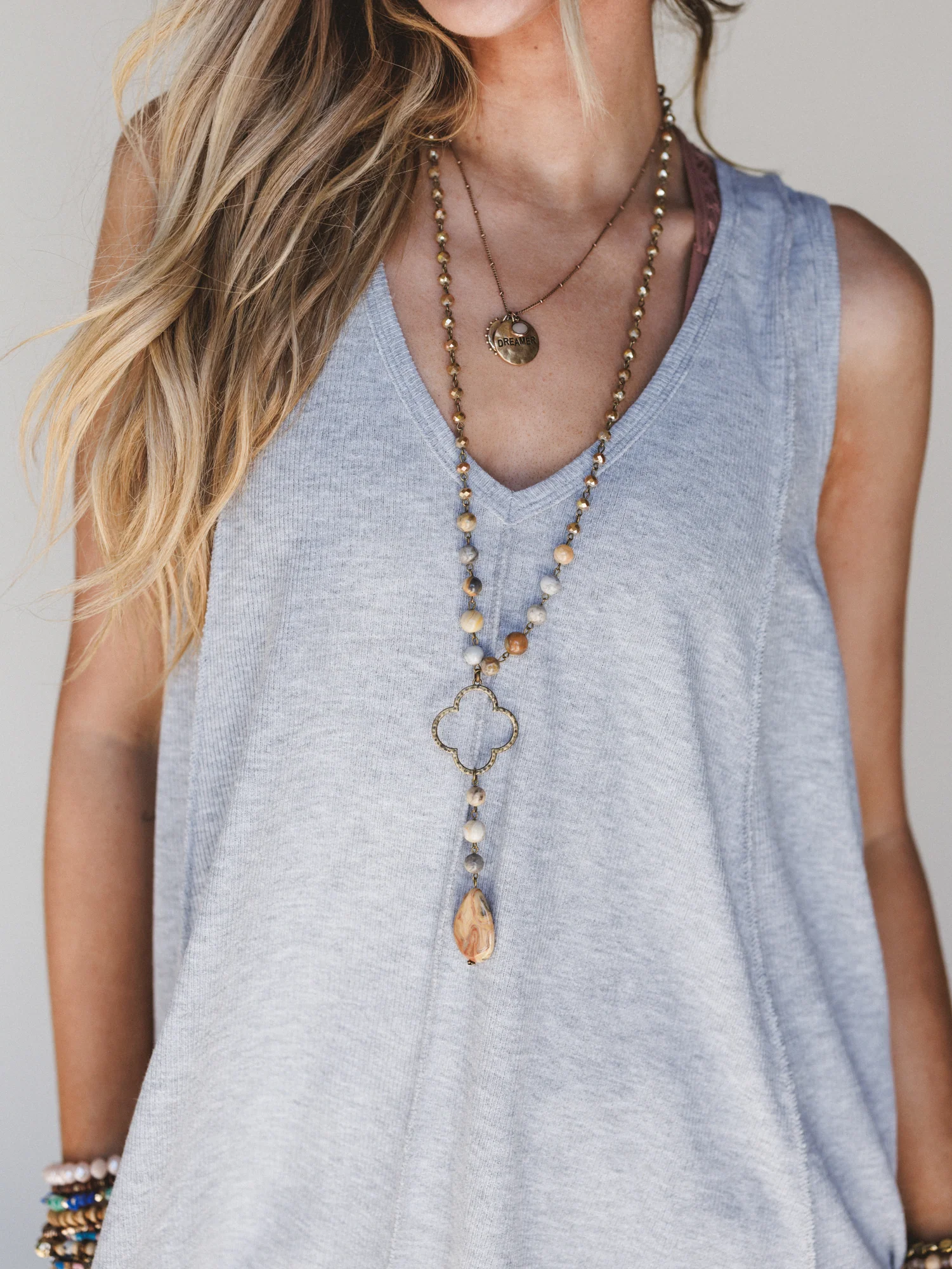 Alani Necklace - Taupe - Image 2