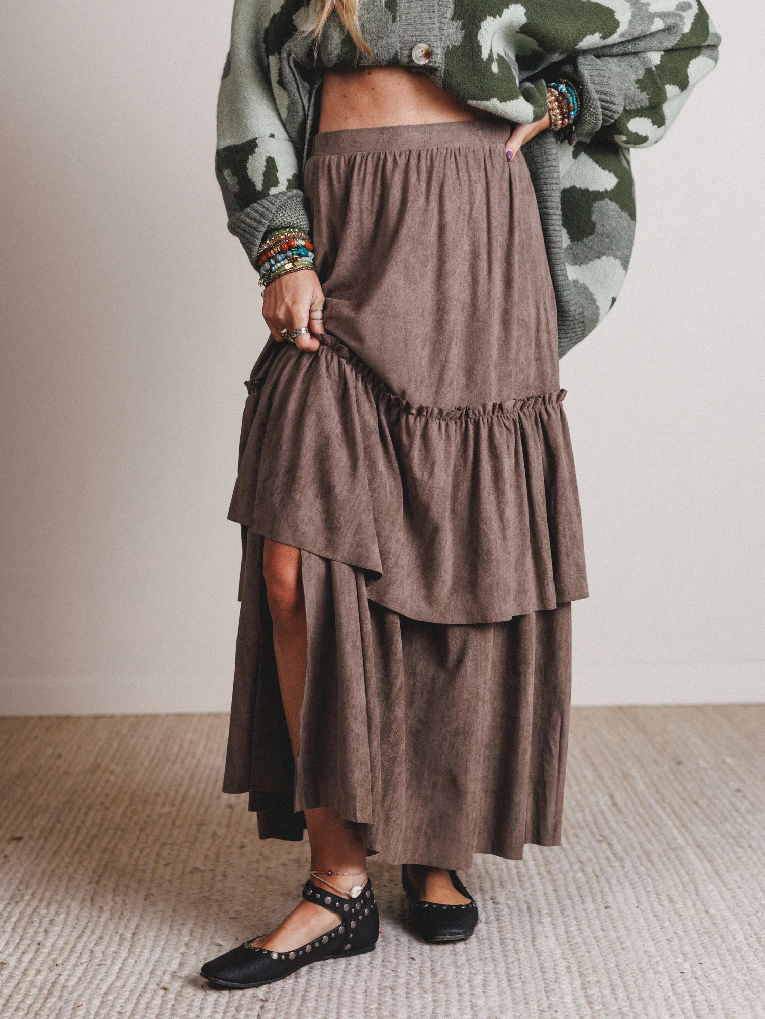 All Dressed Up Maxi Skirt - Stone - Image 4