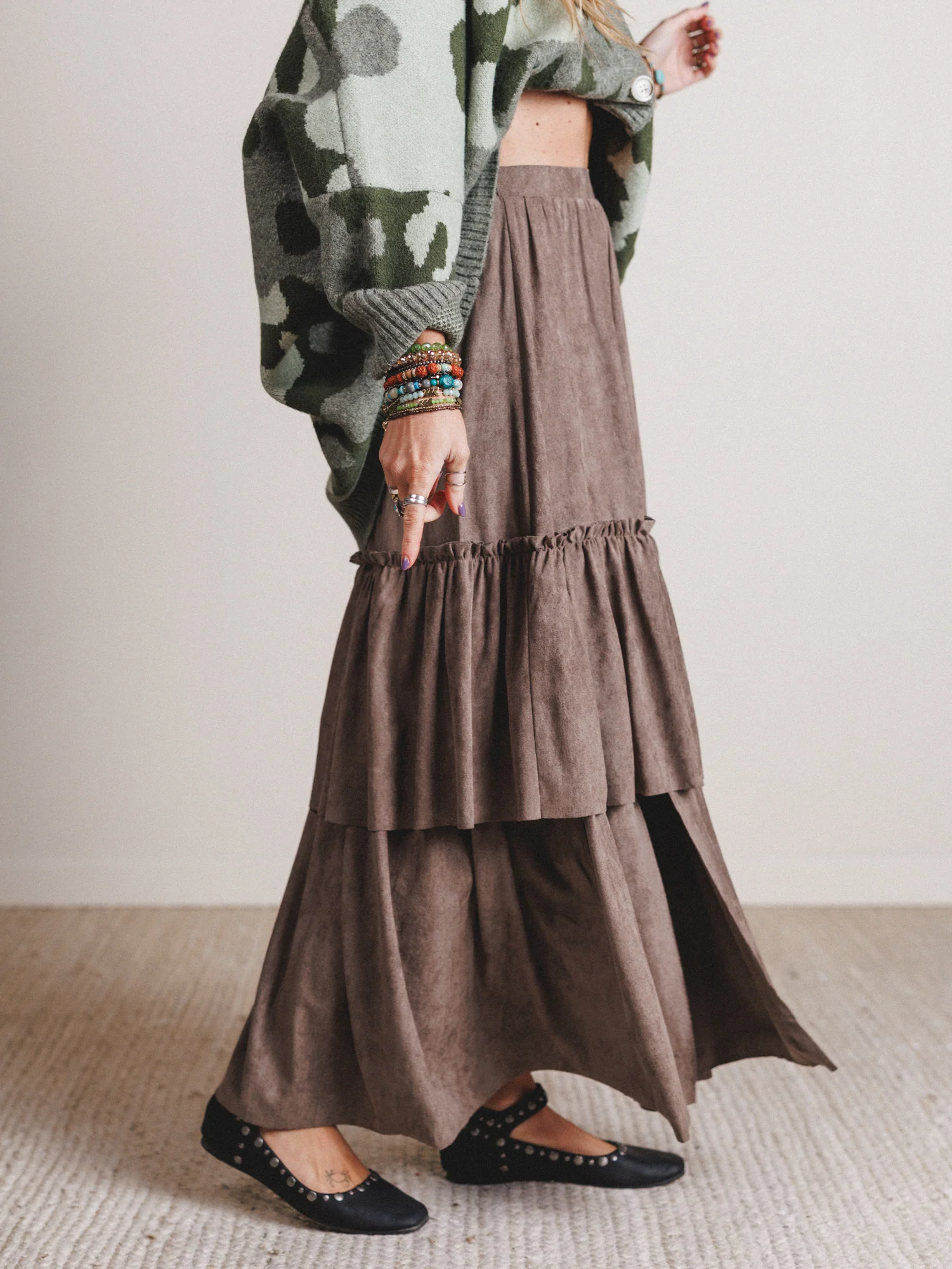 All Dressed Up Maxi Skirt - Stone - Image 5