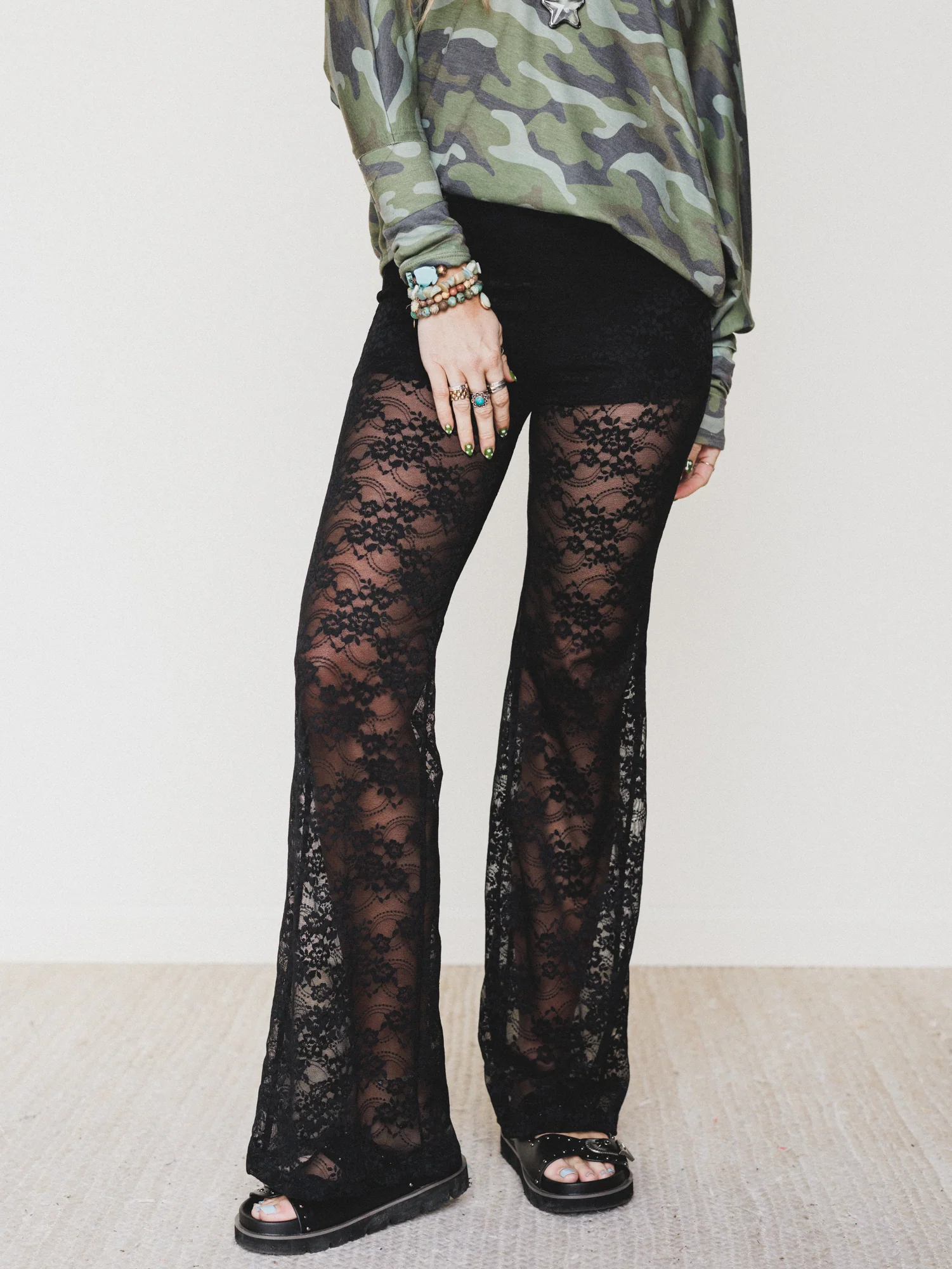 All In Time Lace Pants - Black - Image 2