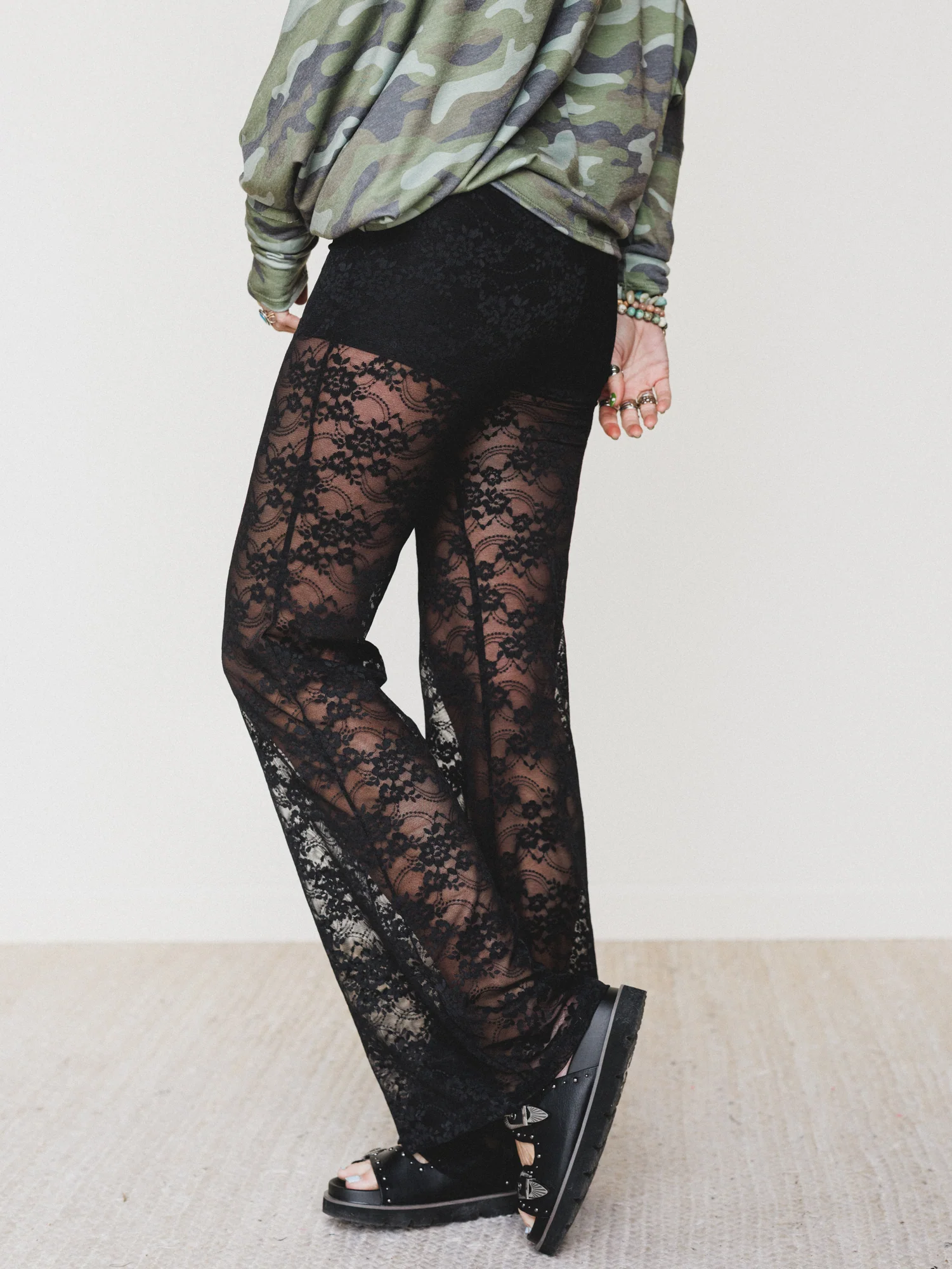 All In Time Lace Pants - Black - Image 3