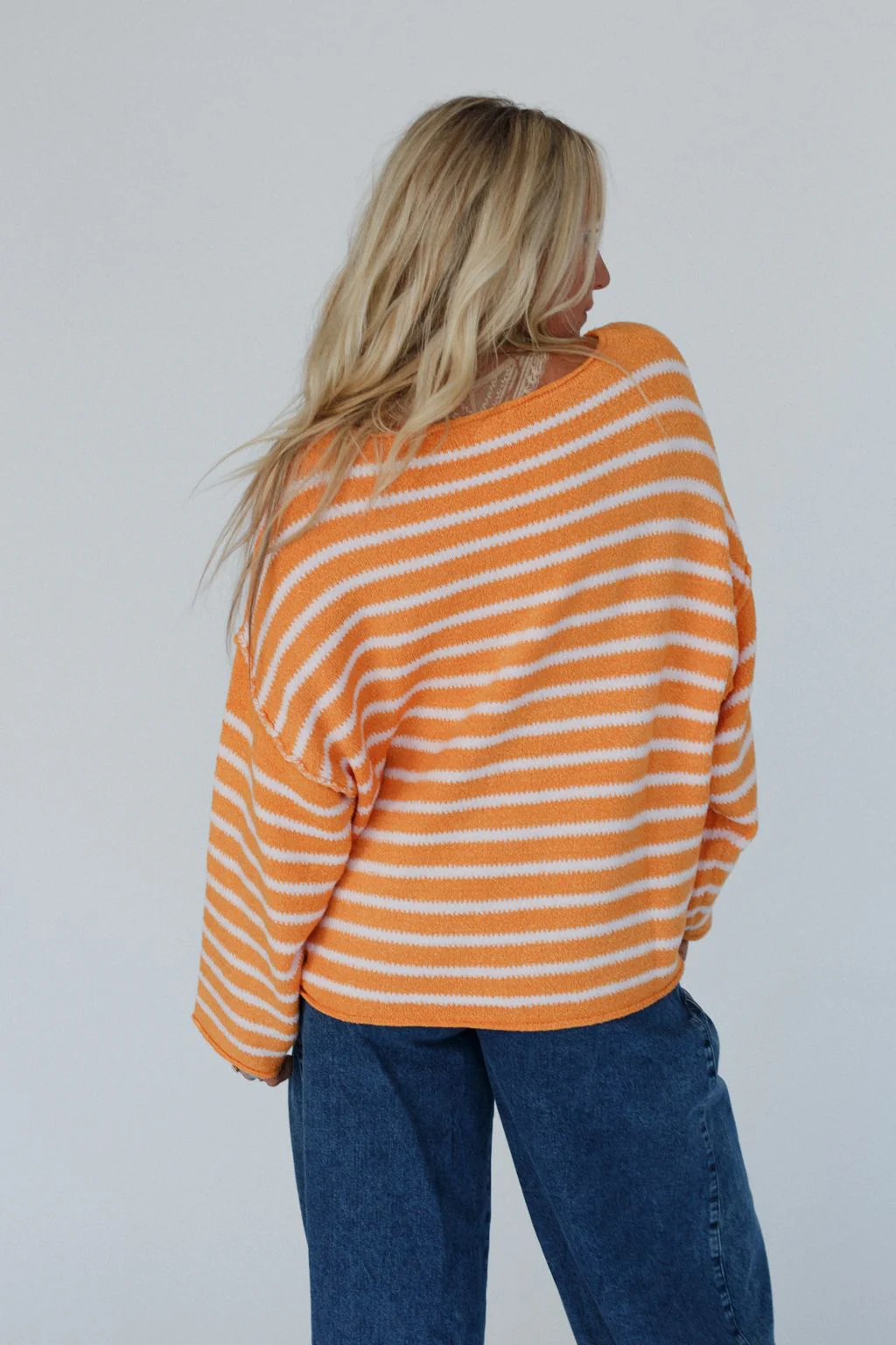 All My Stripes Oversized Sweater - Apricot - Image 6