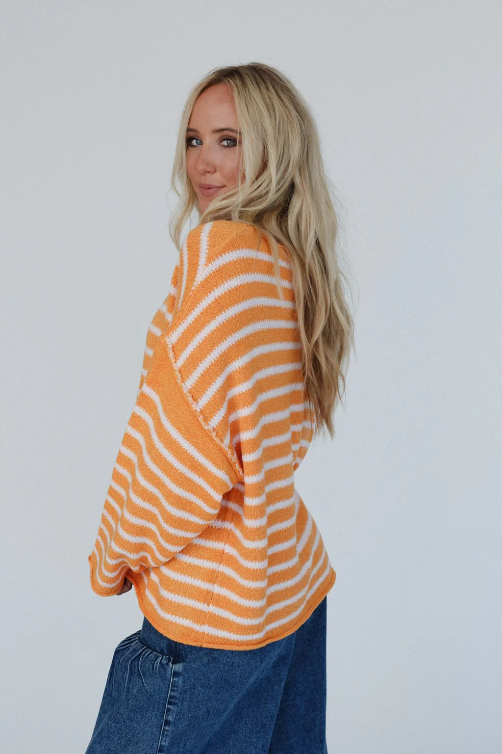 All My Stripes Oversized Sweater - Apricot - Image 8