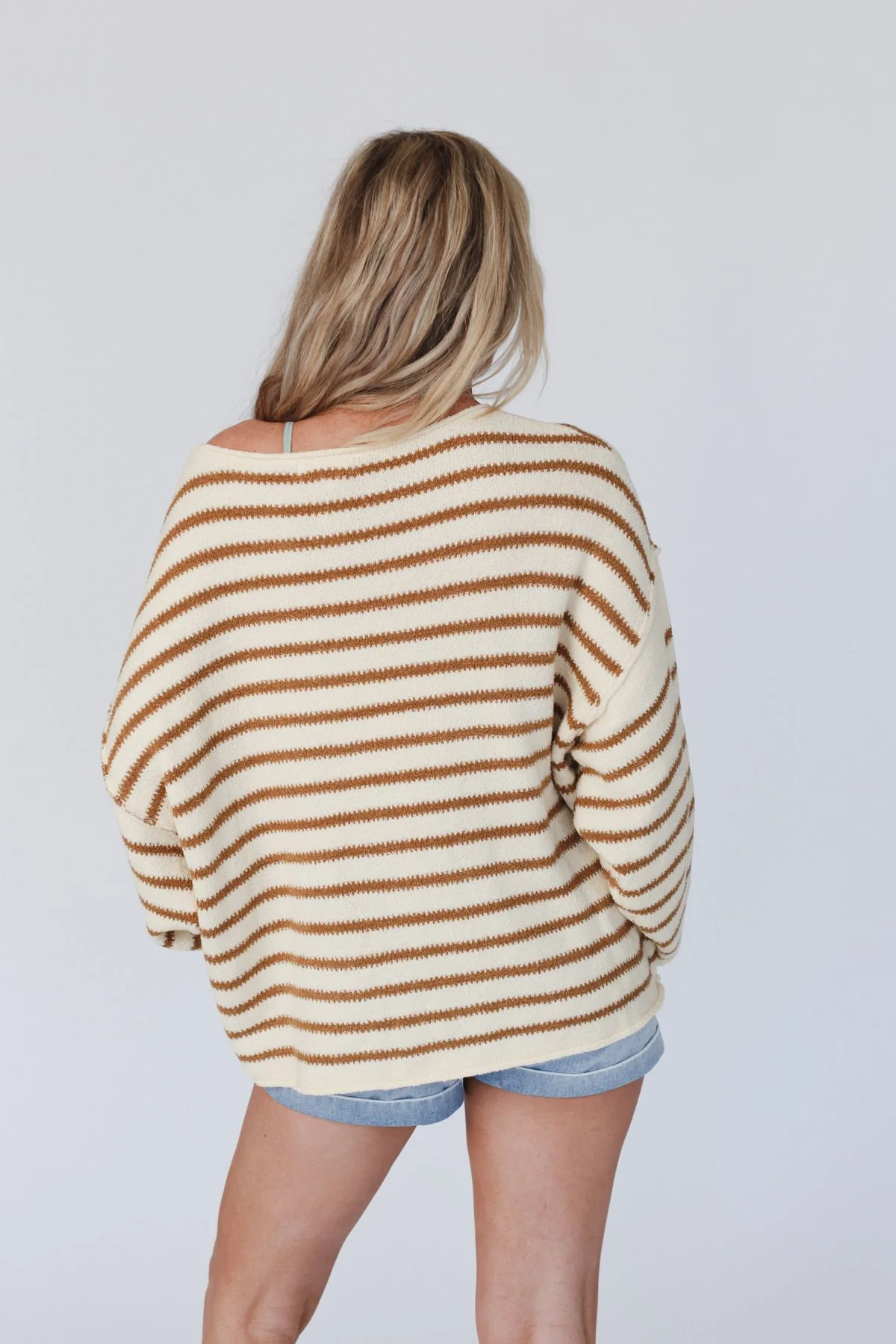 All My Stripes Oversized Sweater - Mustard - Image 3