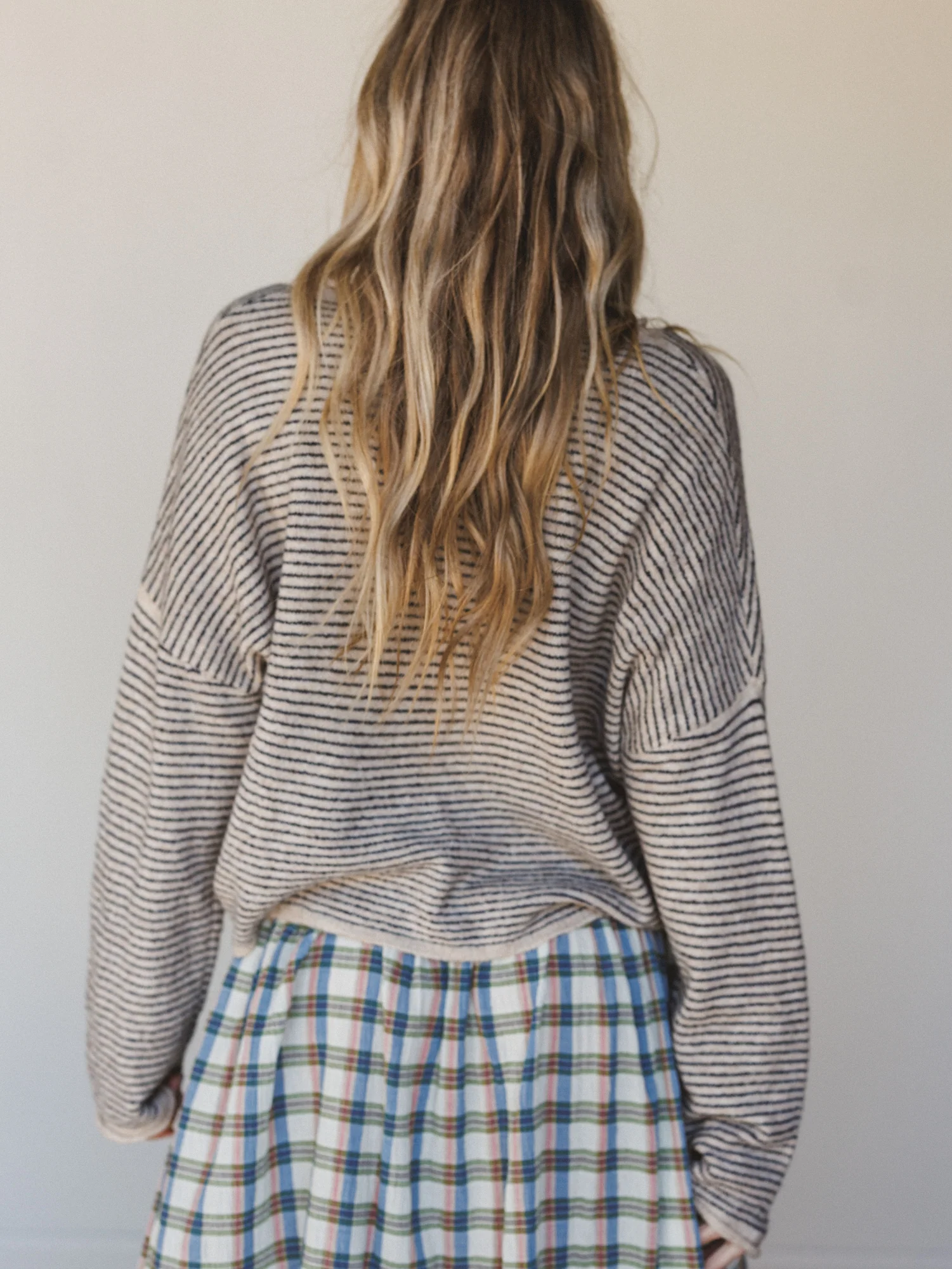 Amara Button Down Cardigan - Natural - Image 6