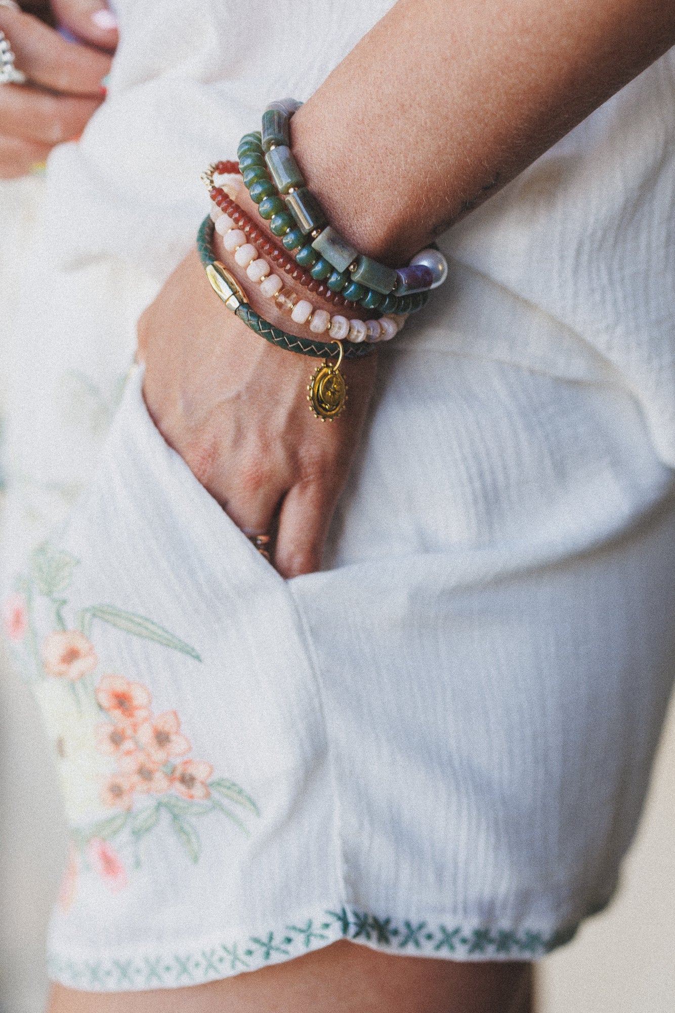 Amber Forest Bracelet Set - Olive Warm Neutral - Image 3