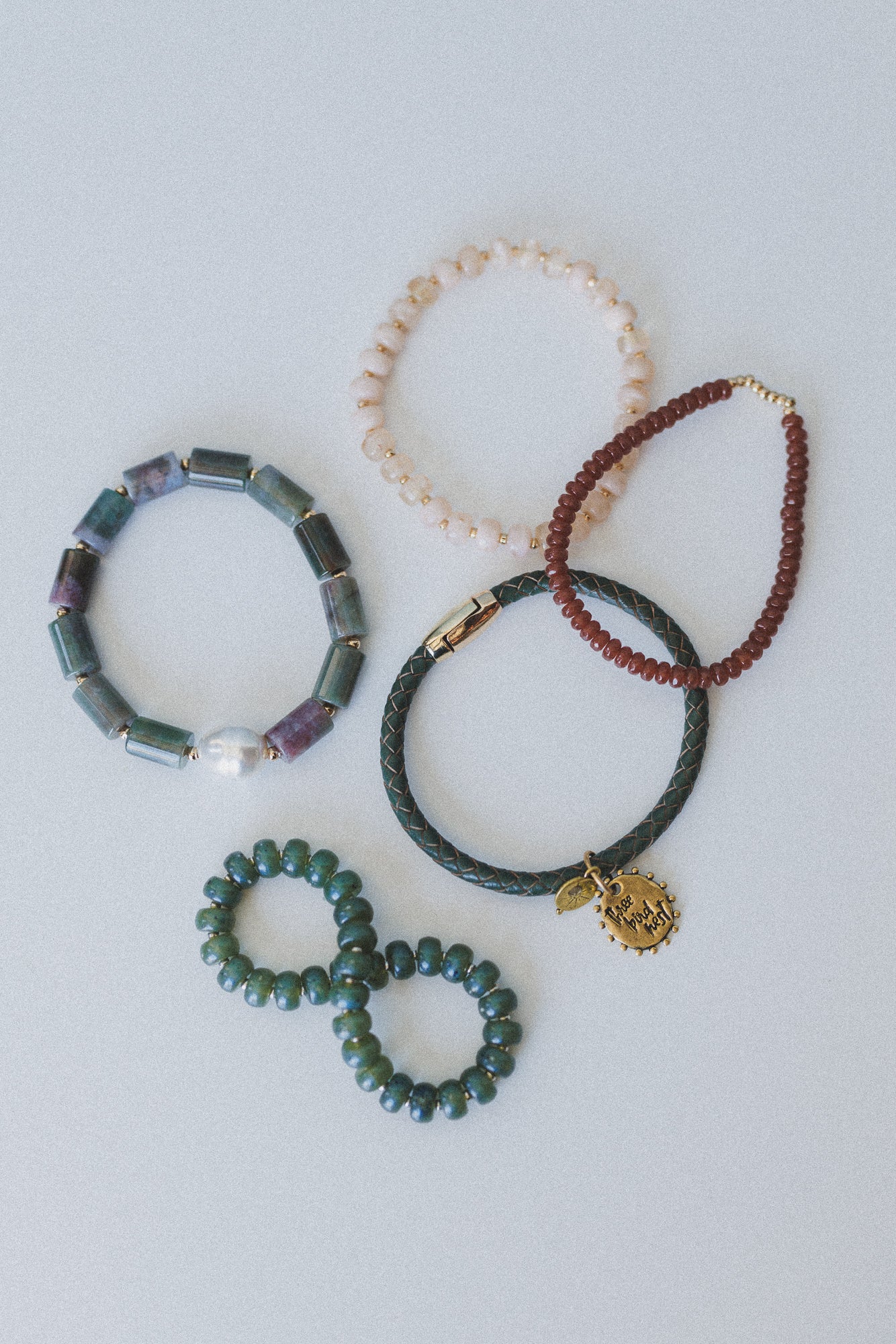 Amber Forest Bracelet Set - Olive Warm Neutral - Image 5