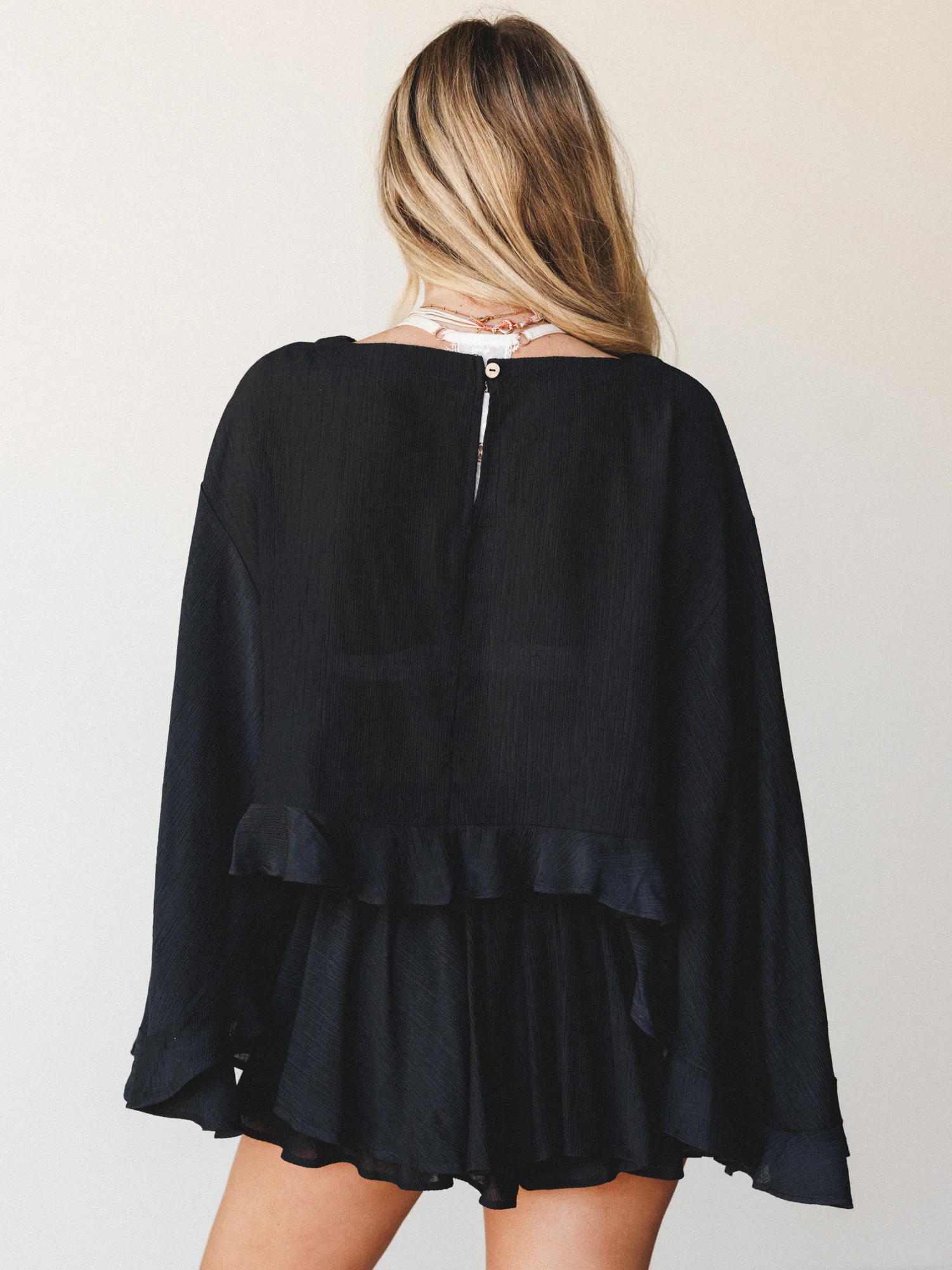 Anaya Poncho - Black - Image 5