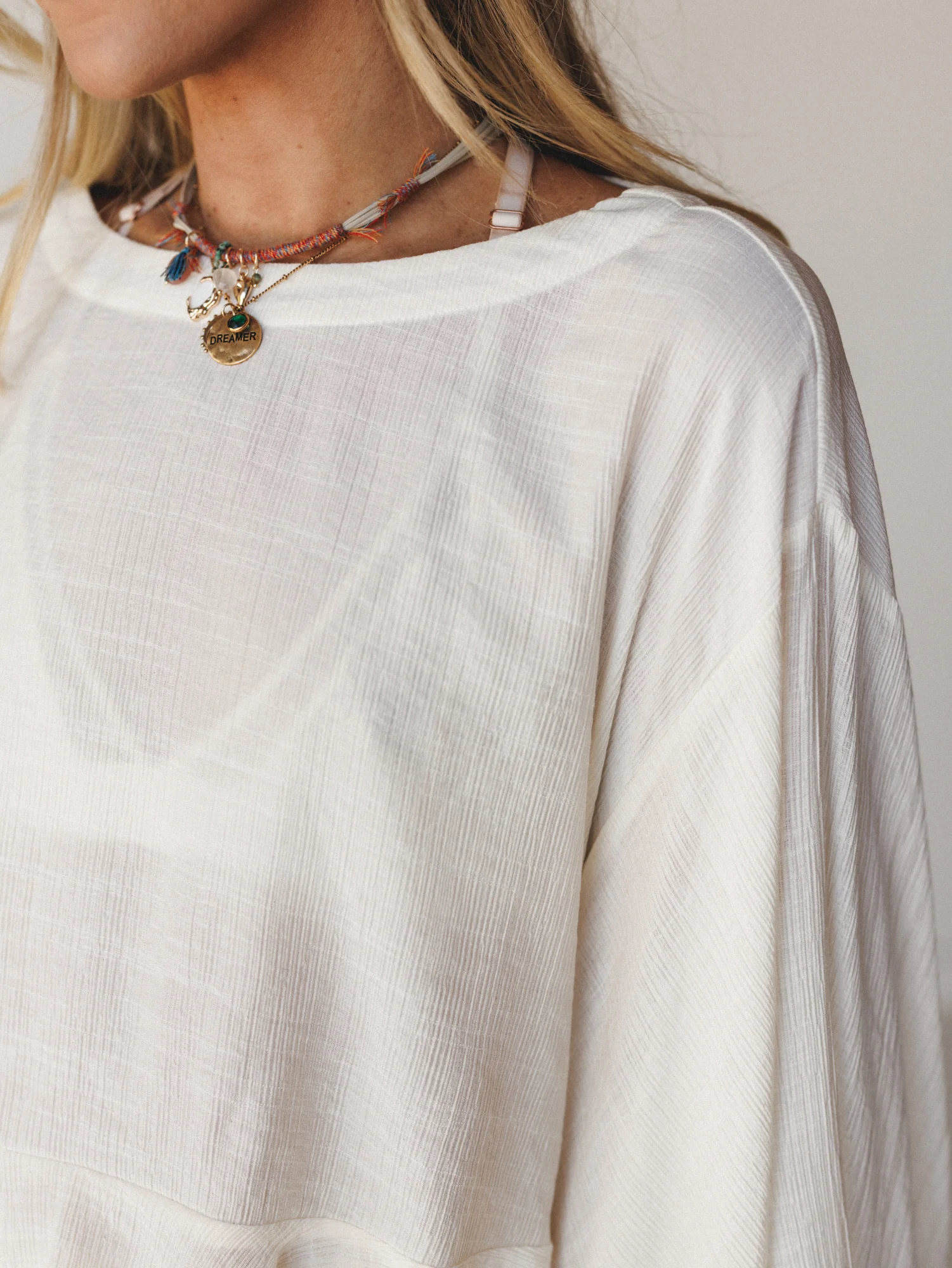 Anaya Poncho - Cream - Image 4
