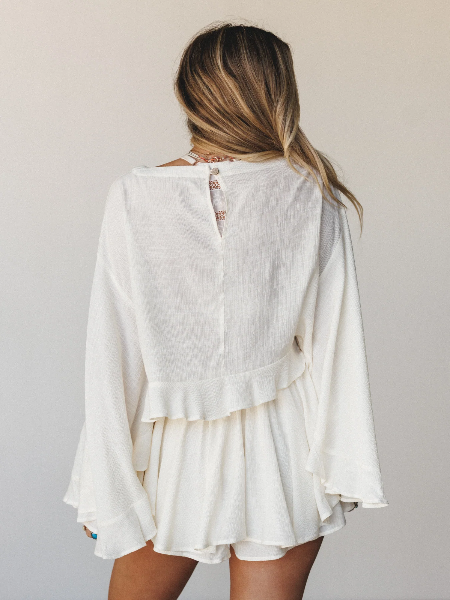 Anaya Poncho - Cream - Image 7