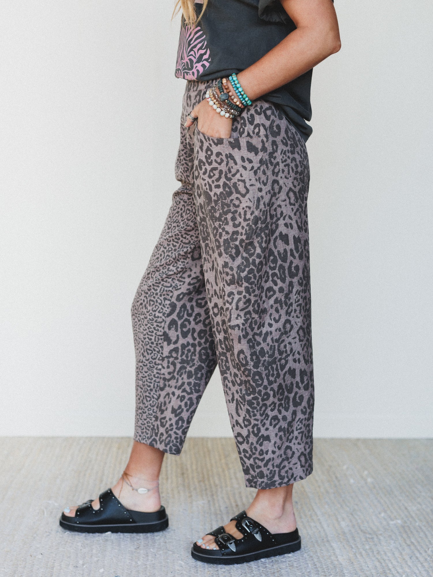 Animal Feeling Pants - Mocha Leopard - Image 2