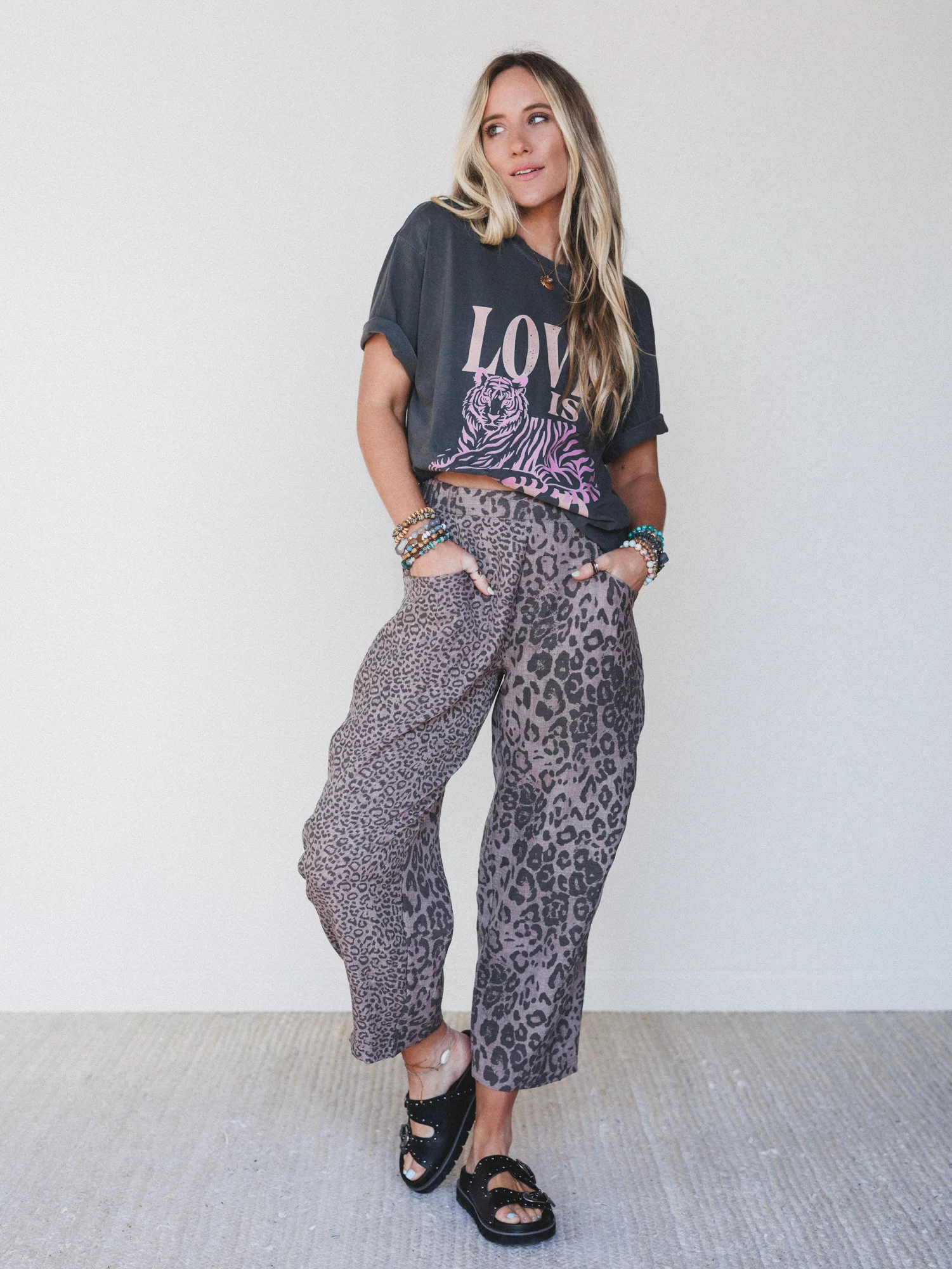 Animal Feeling Pants - Mocha Leopard - Image 7