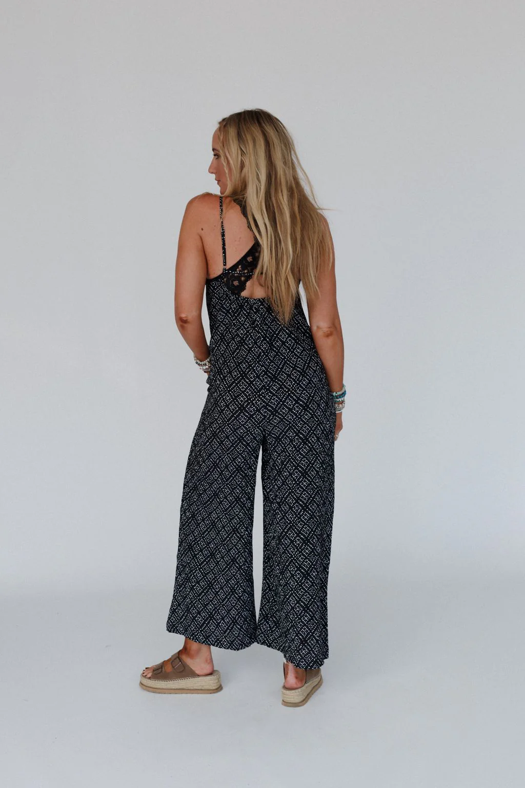 Annabelle Printed Jumpsuit - Black - Image 4