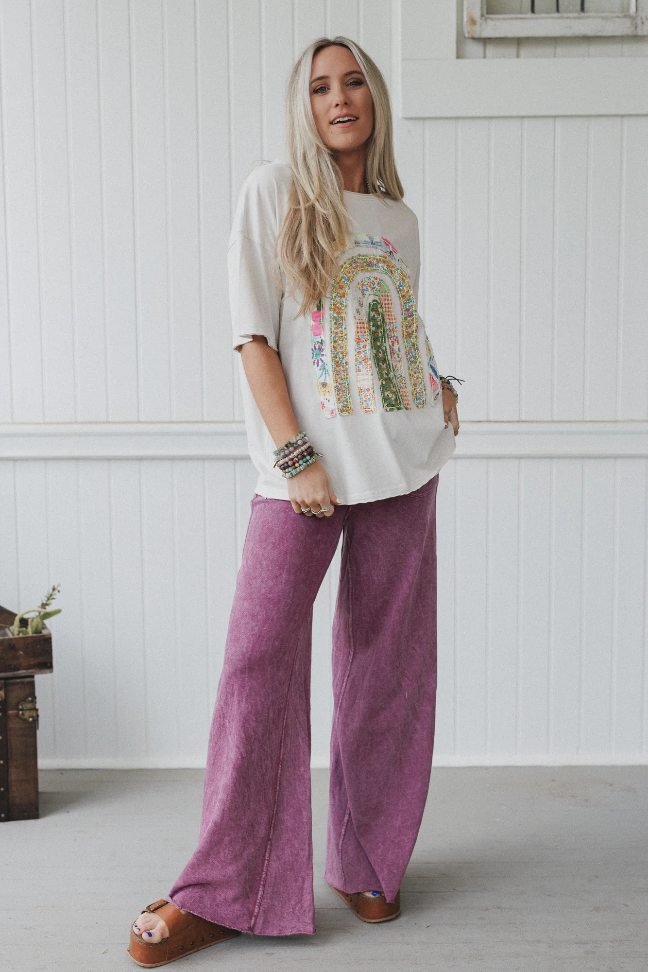 Arch Of Dreams Patchwork Top - Beige - Image 6
