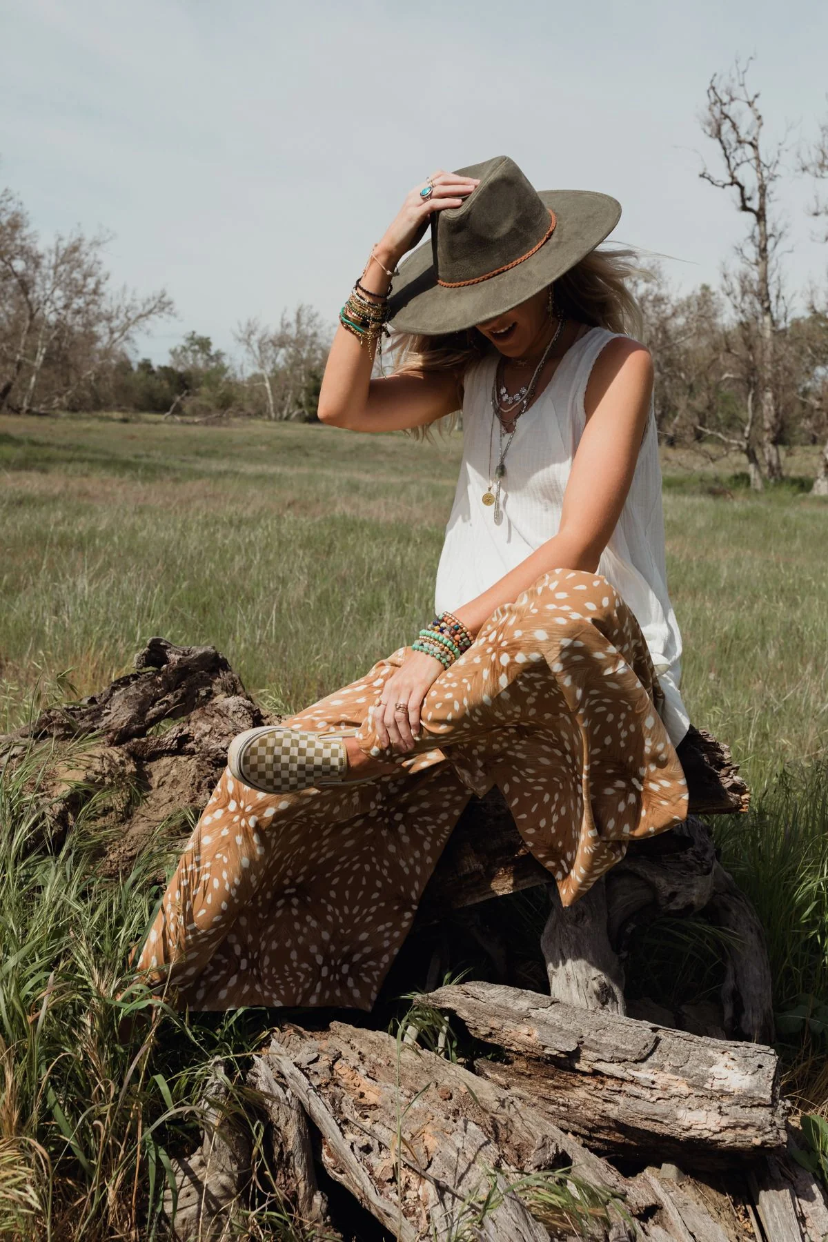 Arizona Braided Wide Brim Hat - Olive - Image 4