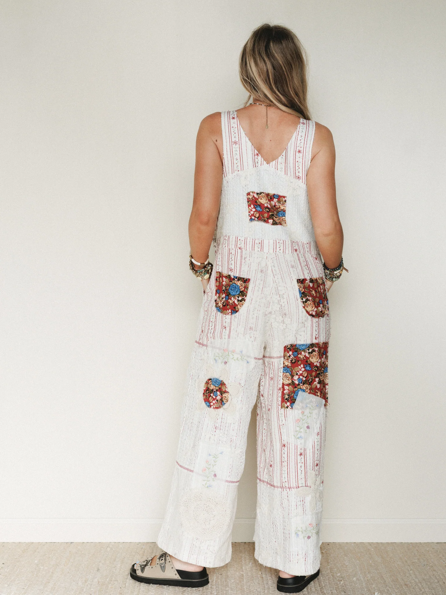 Art Notes Jumpsuit - Ruby Striped - Image 6