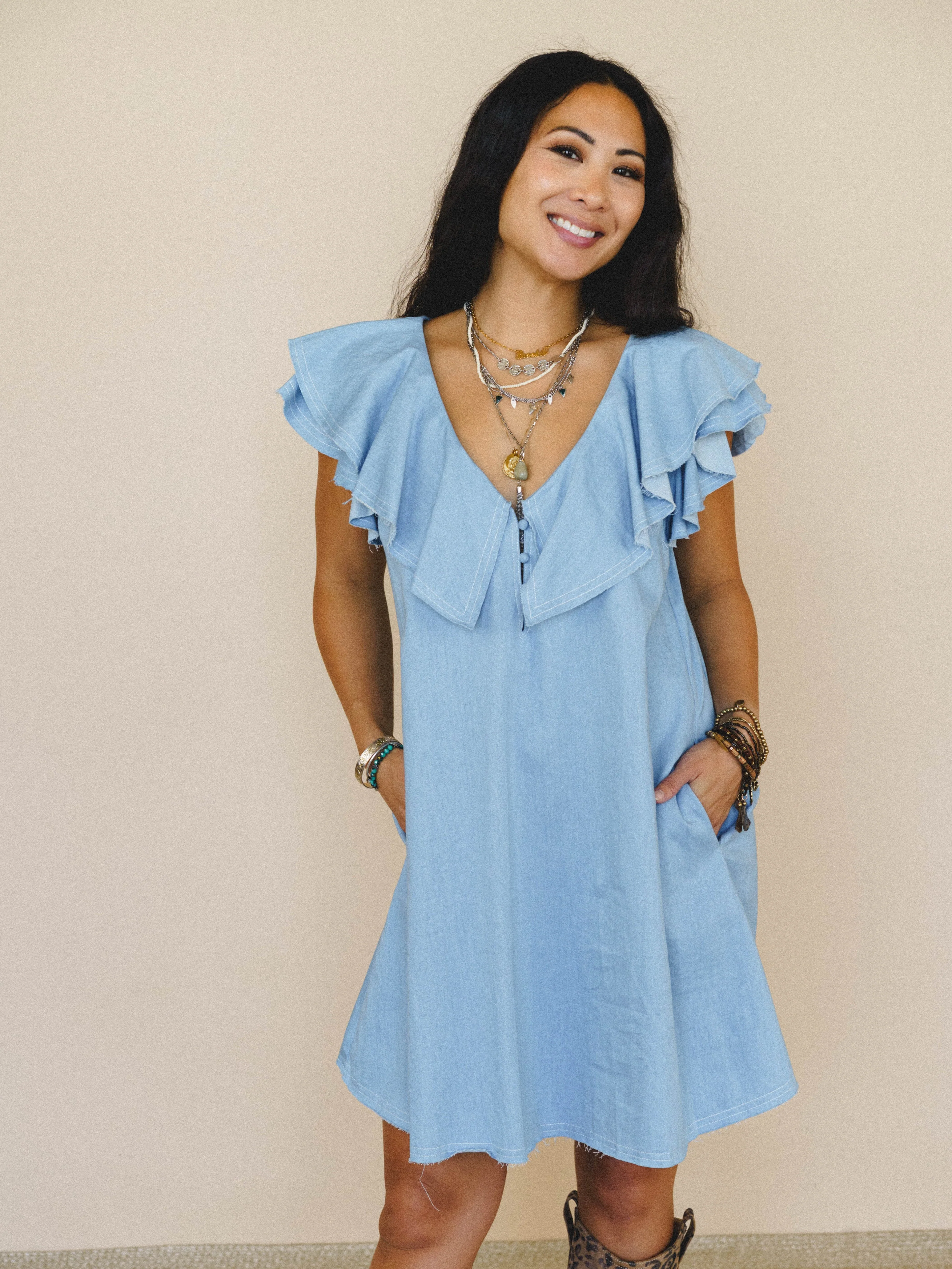 Art of Love Dress - Light Denim