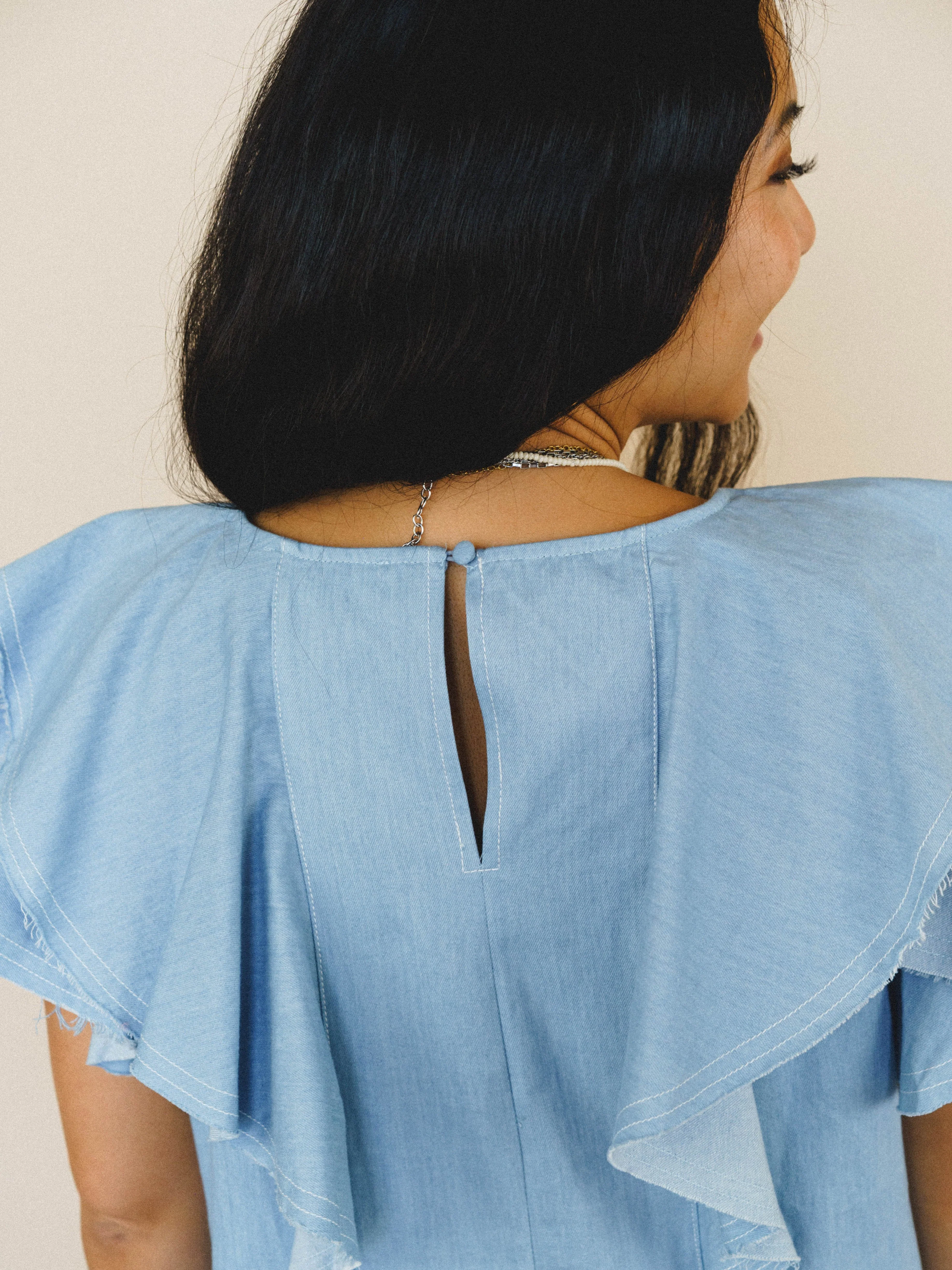 Art of Love Dress - Light Denim - Image 4