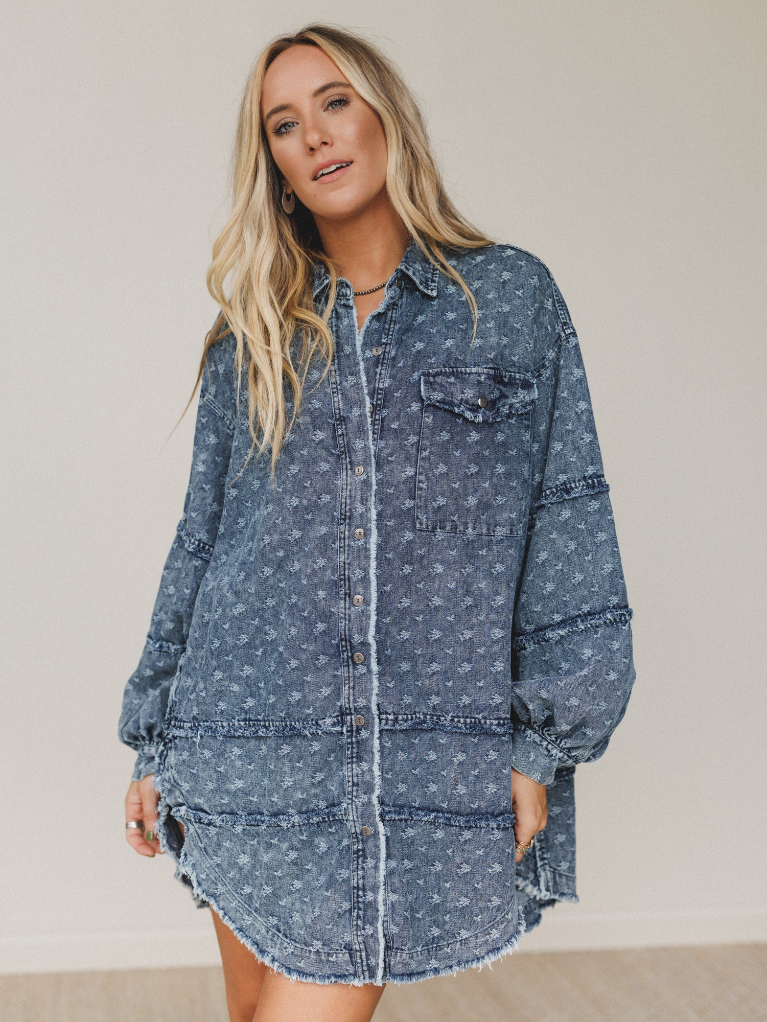 Artisan Ease Dress - Denim - Image 2