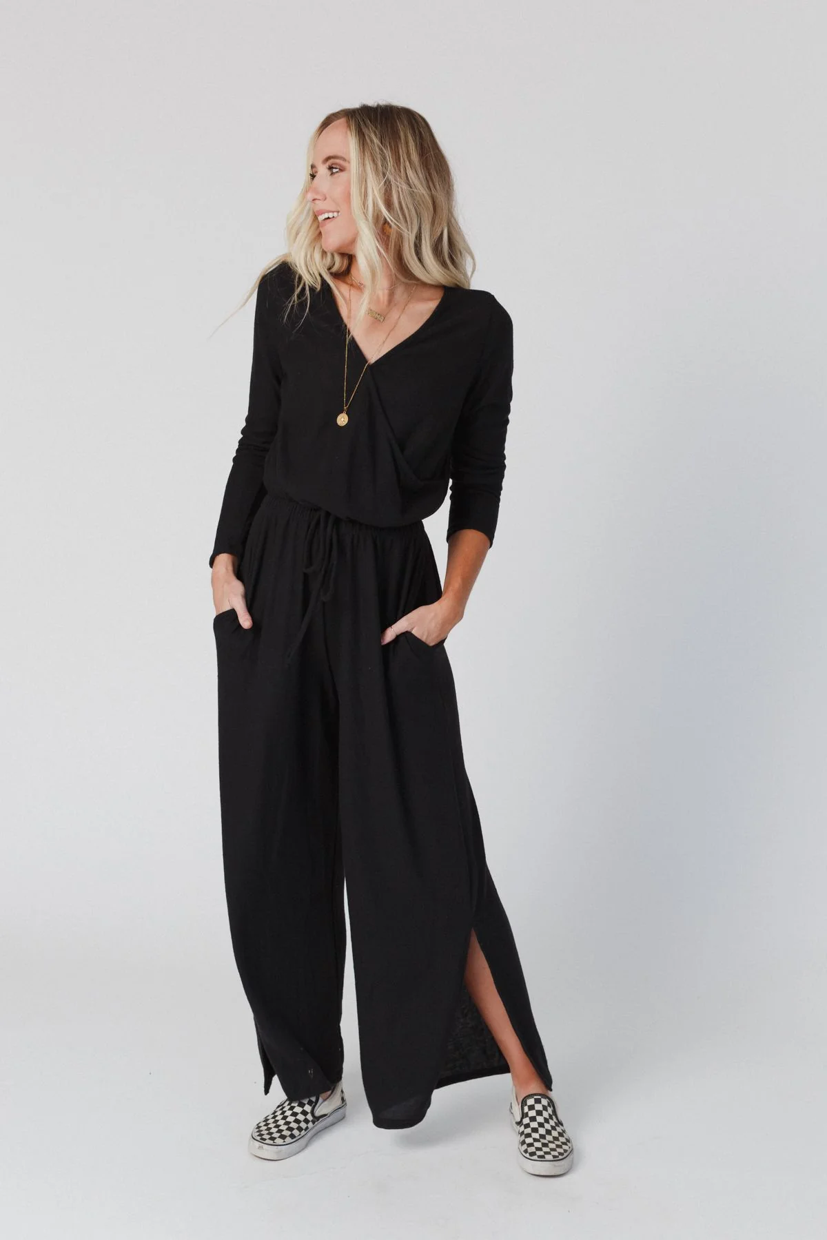The Nest As It Was Cross Front Jumpsuit - Black - Image 2