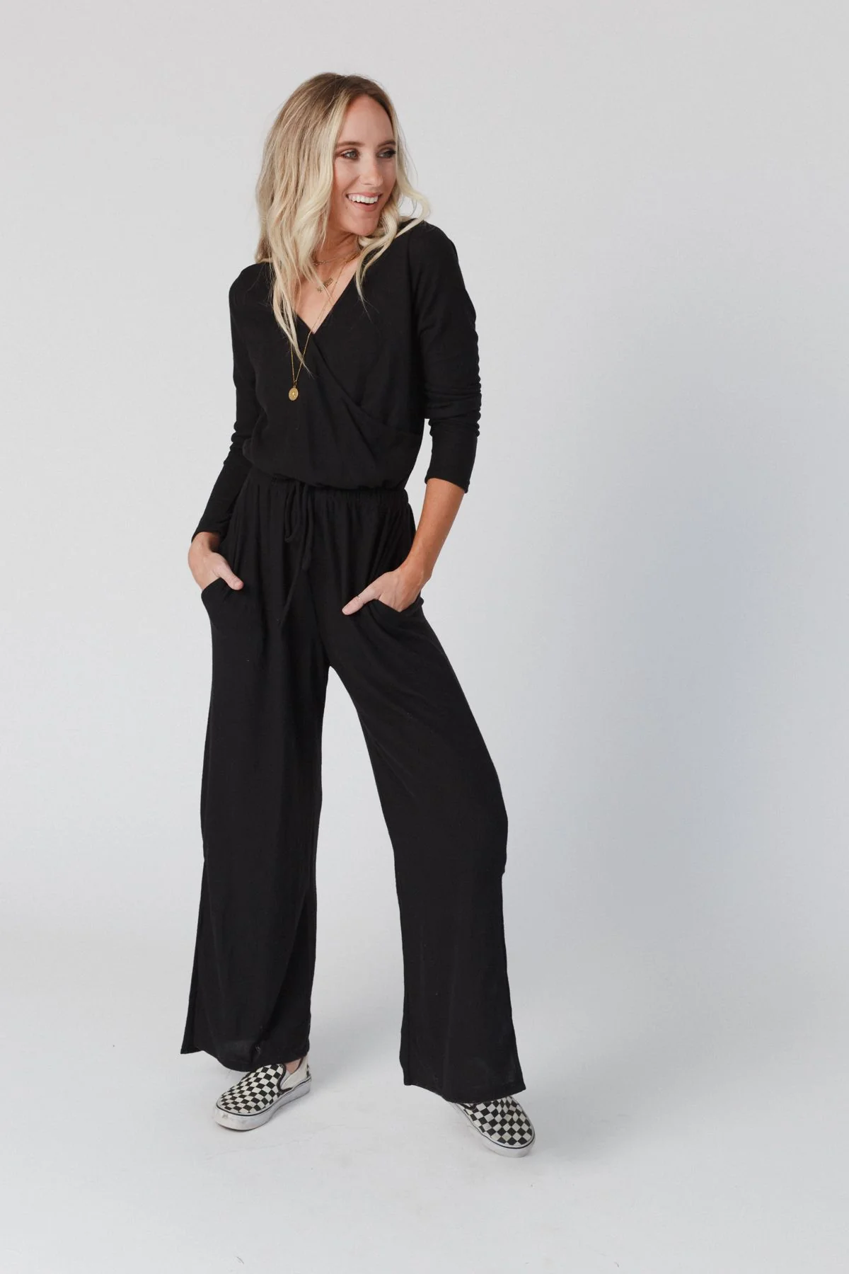 The Nest As It Was Cross Front Jumpsuit - Black - Image 4