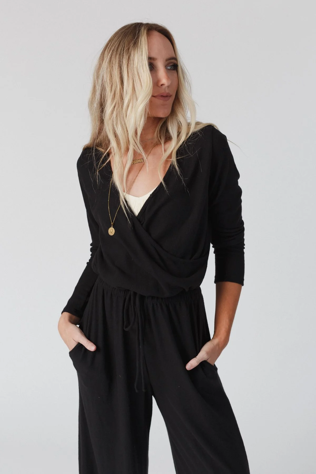The Nest As It Was Cross Front Jumpsuit - Black - Image 5