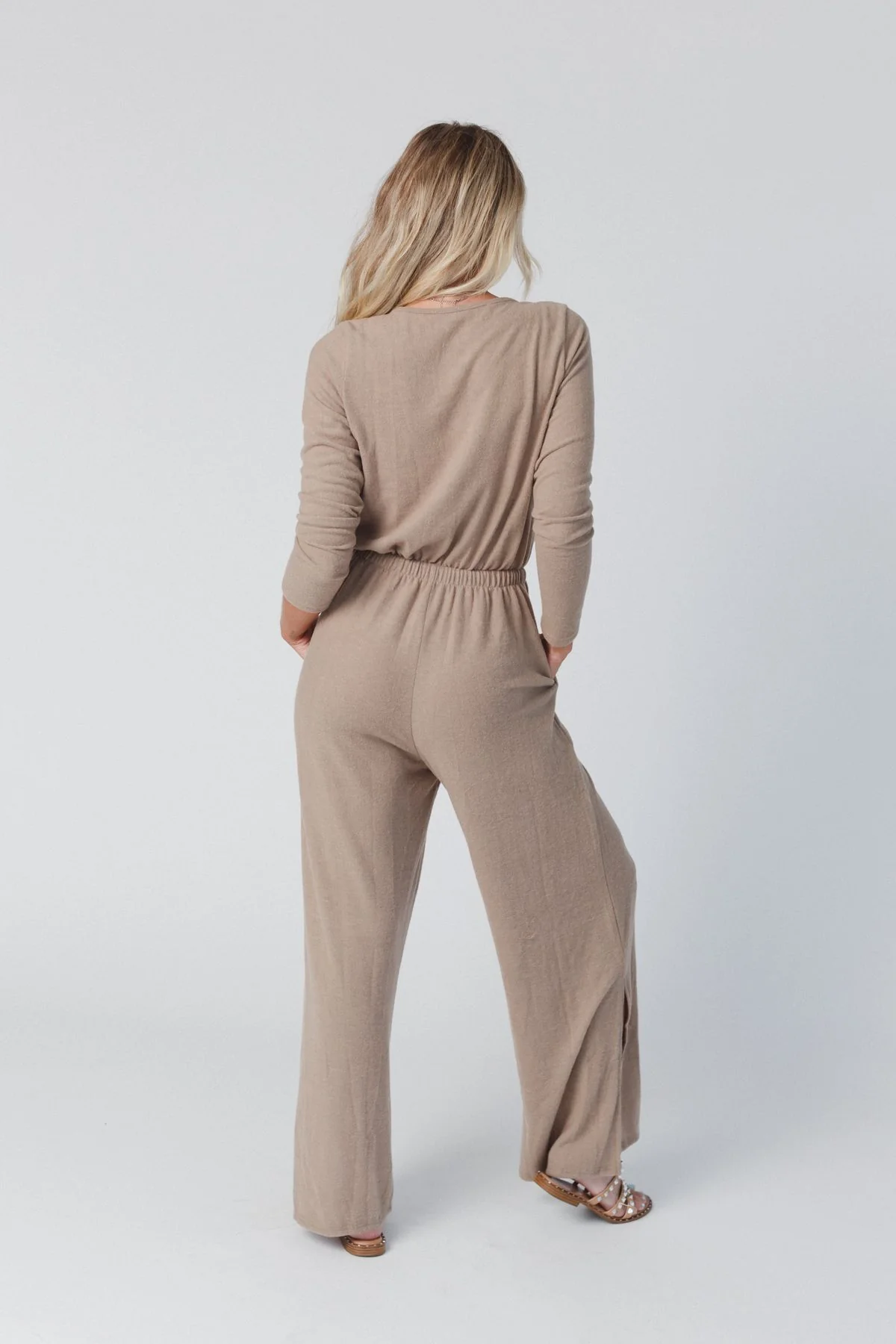 The Nest As It Was Cross Front Jumpsuit - Mocha - Image 7