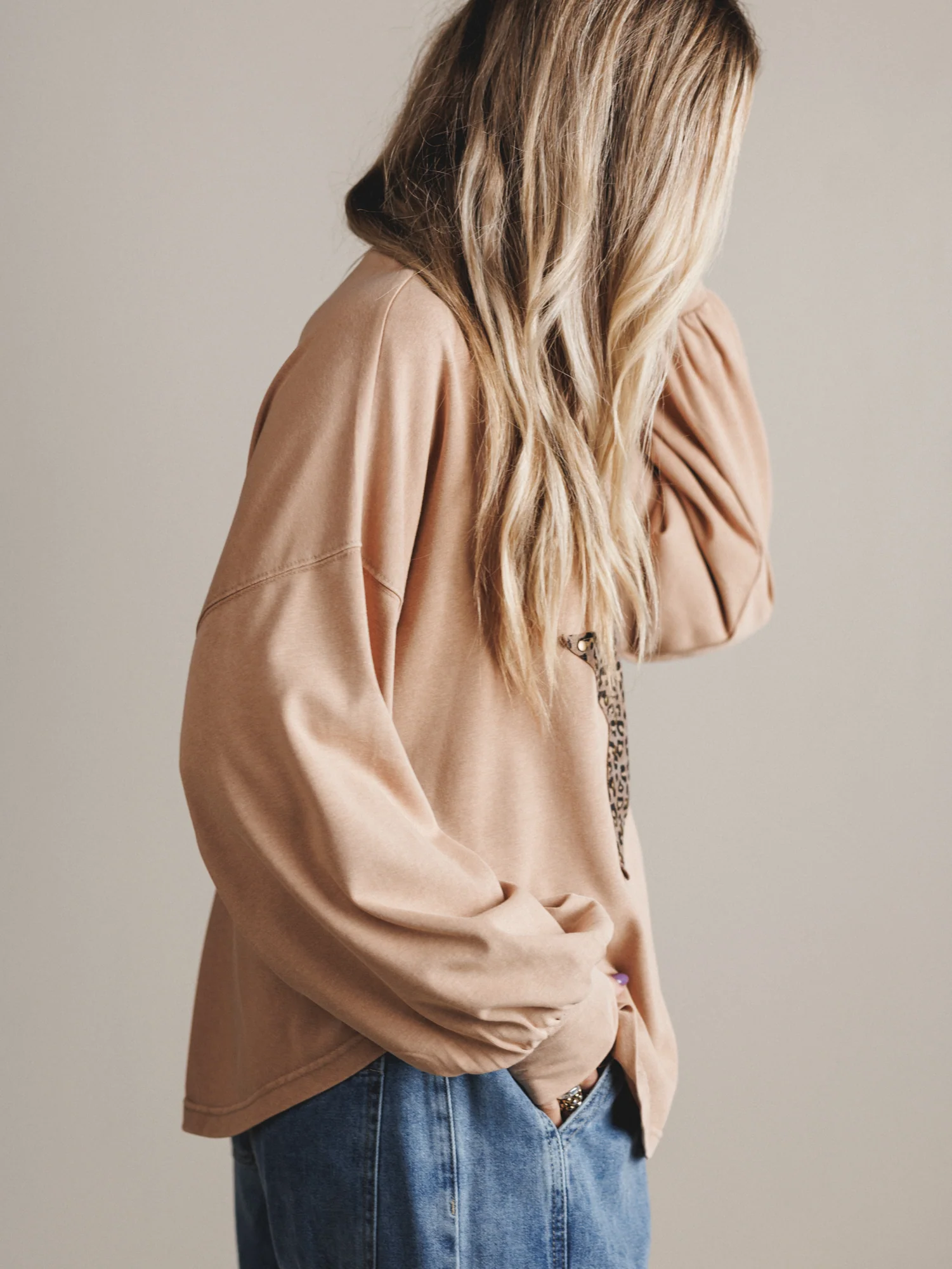 Astral Wild Animal Star Patchwork Top - Camel - Image 4