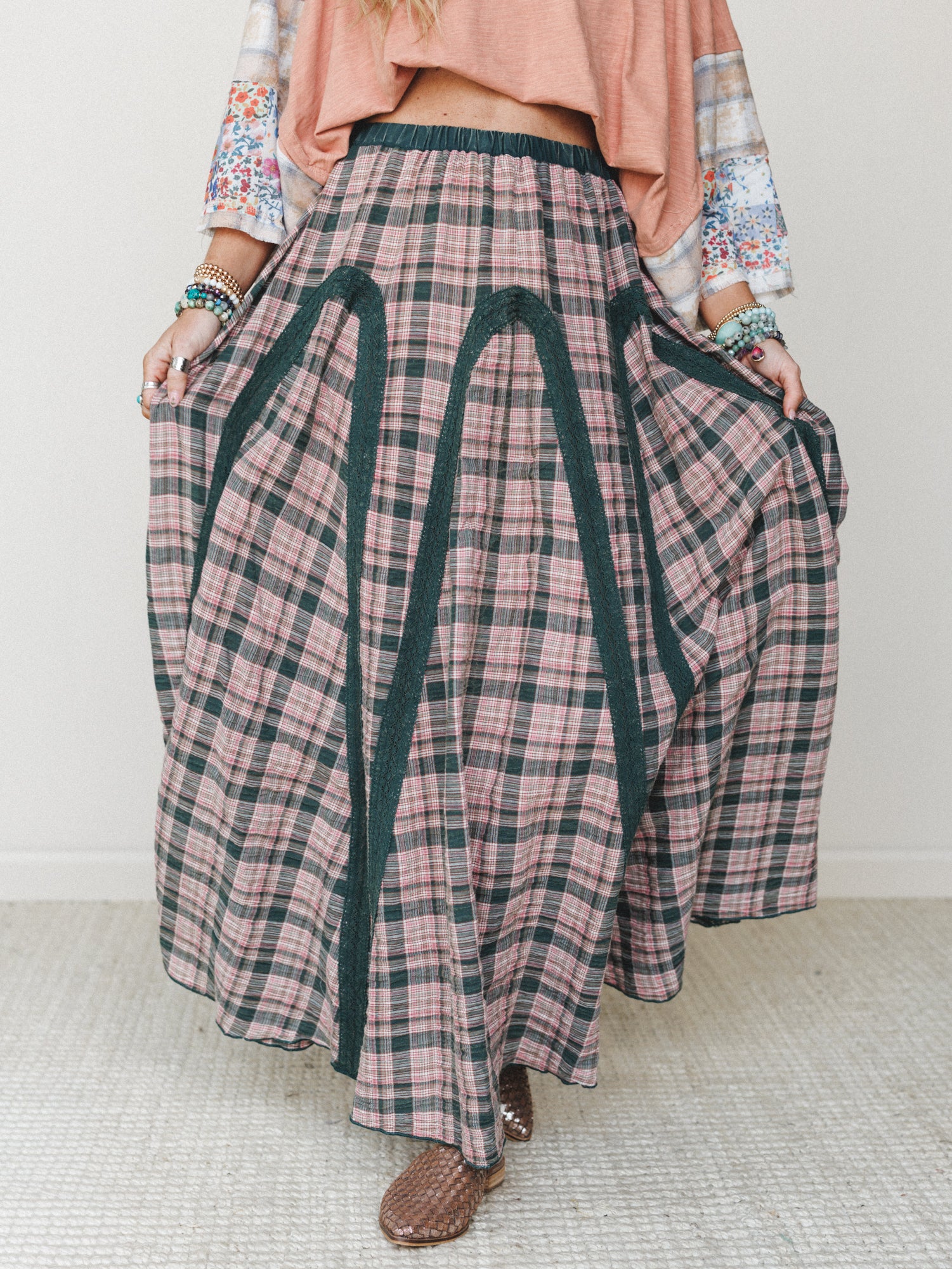 Aurora Maxi Skirt - Forest Green - Image 3
