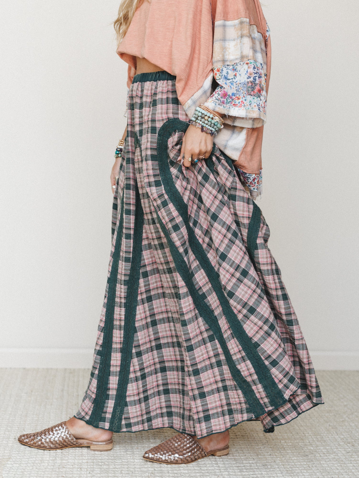 Aurora Maxi Skirt - Forest Green - Image 4