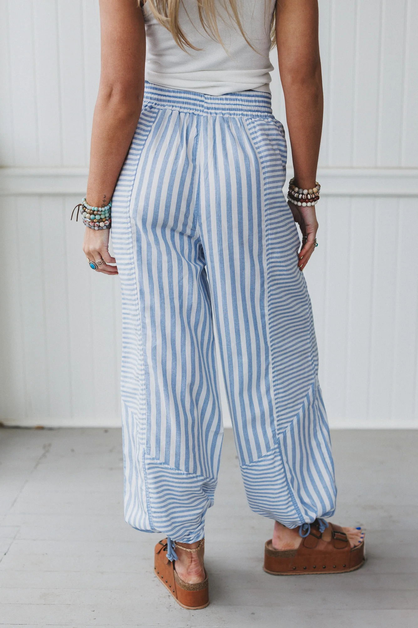 Aveline Striped Pants - Blue - Image 6