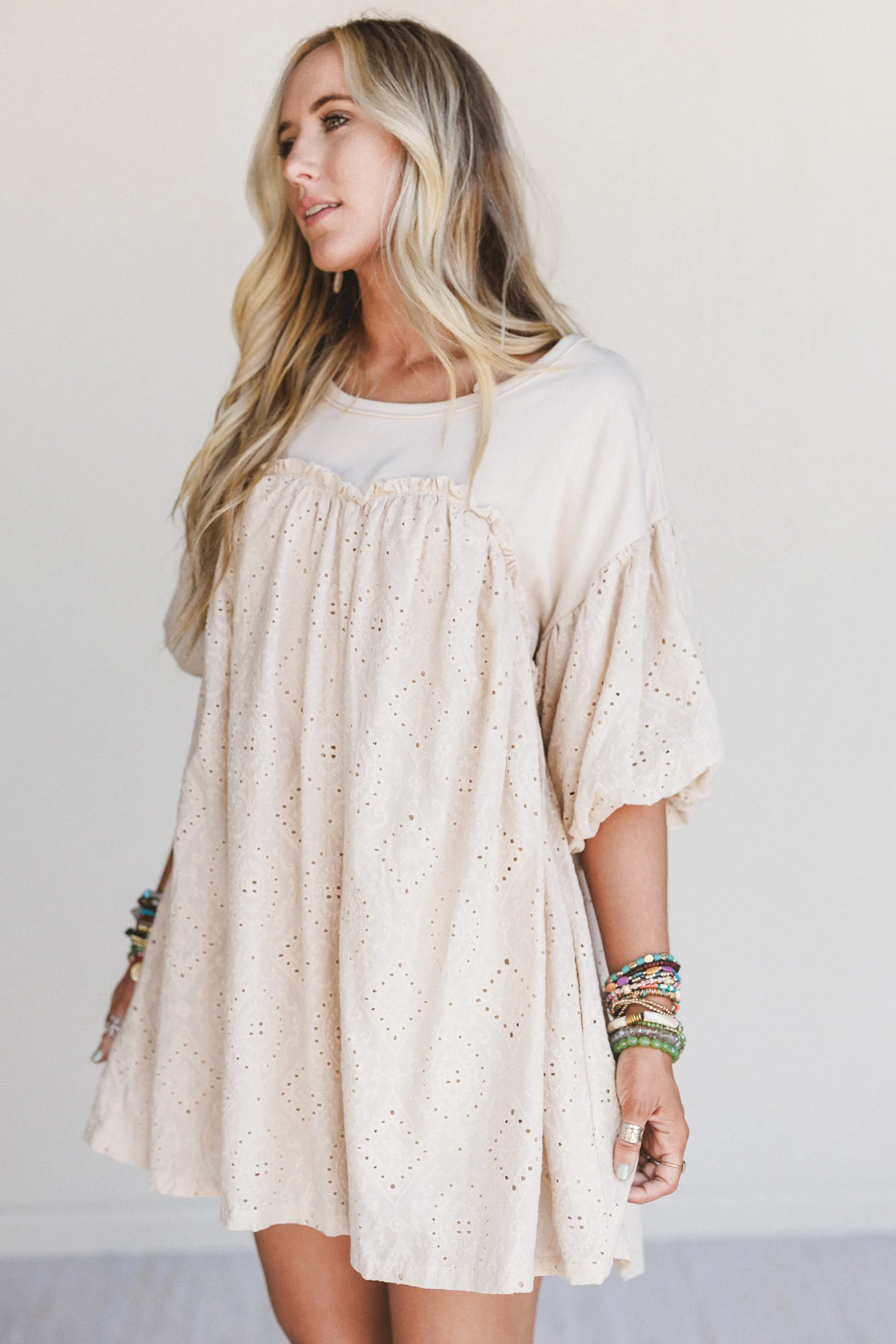 Away We Go Dress - Beige - Image 2