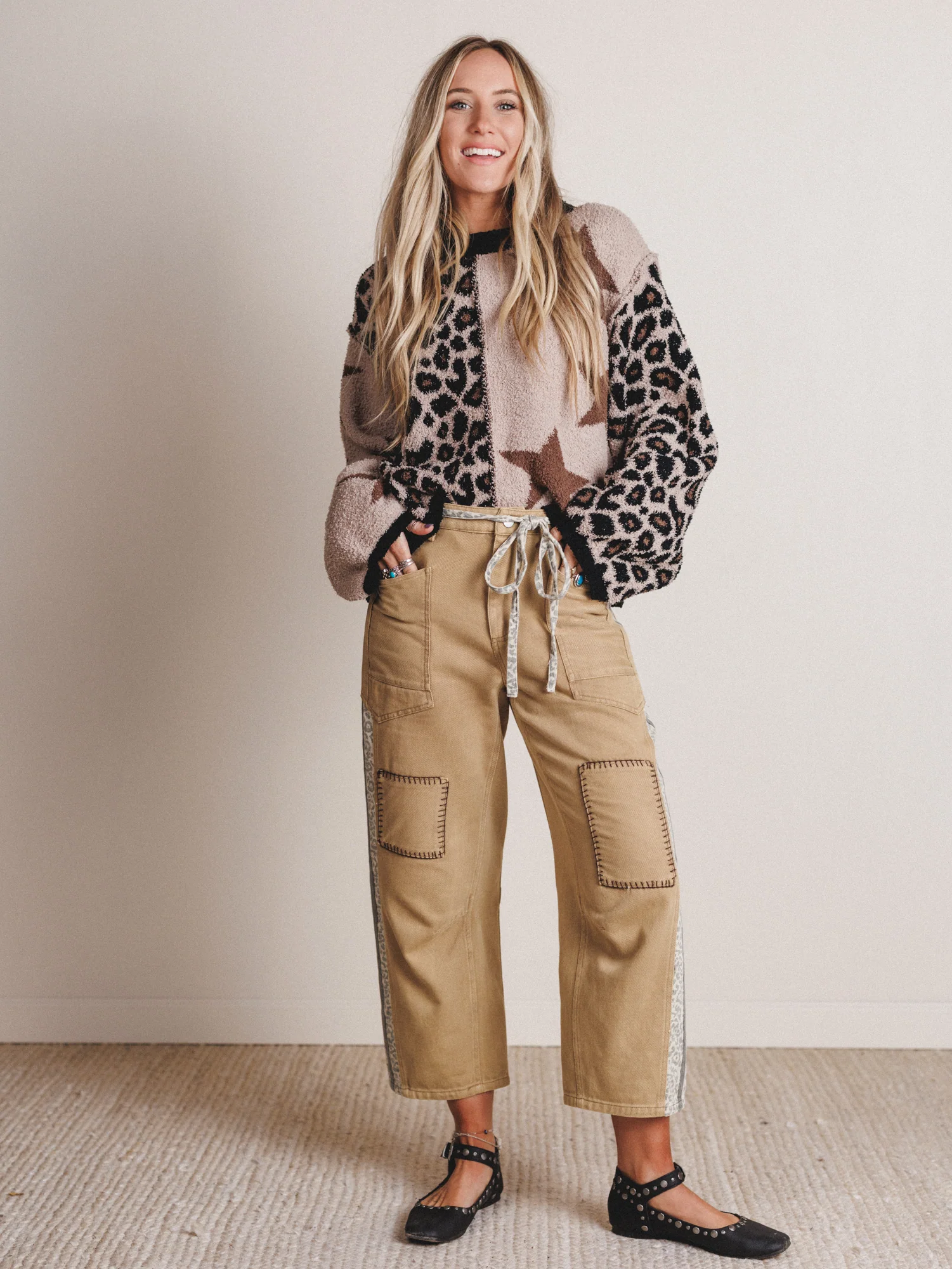 Babette Stitched Pants - Taupe - Image 4