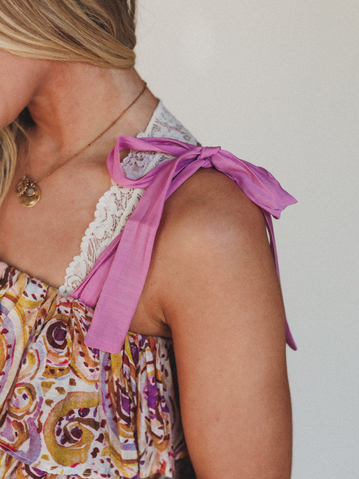 Baby Bloom Ruffle Print Top - Violet Multi - Image 3