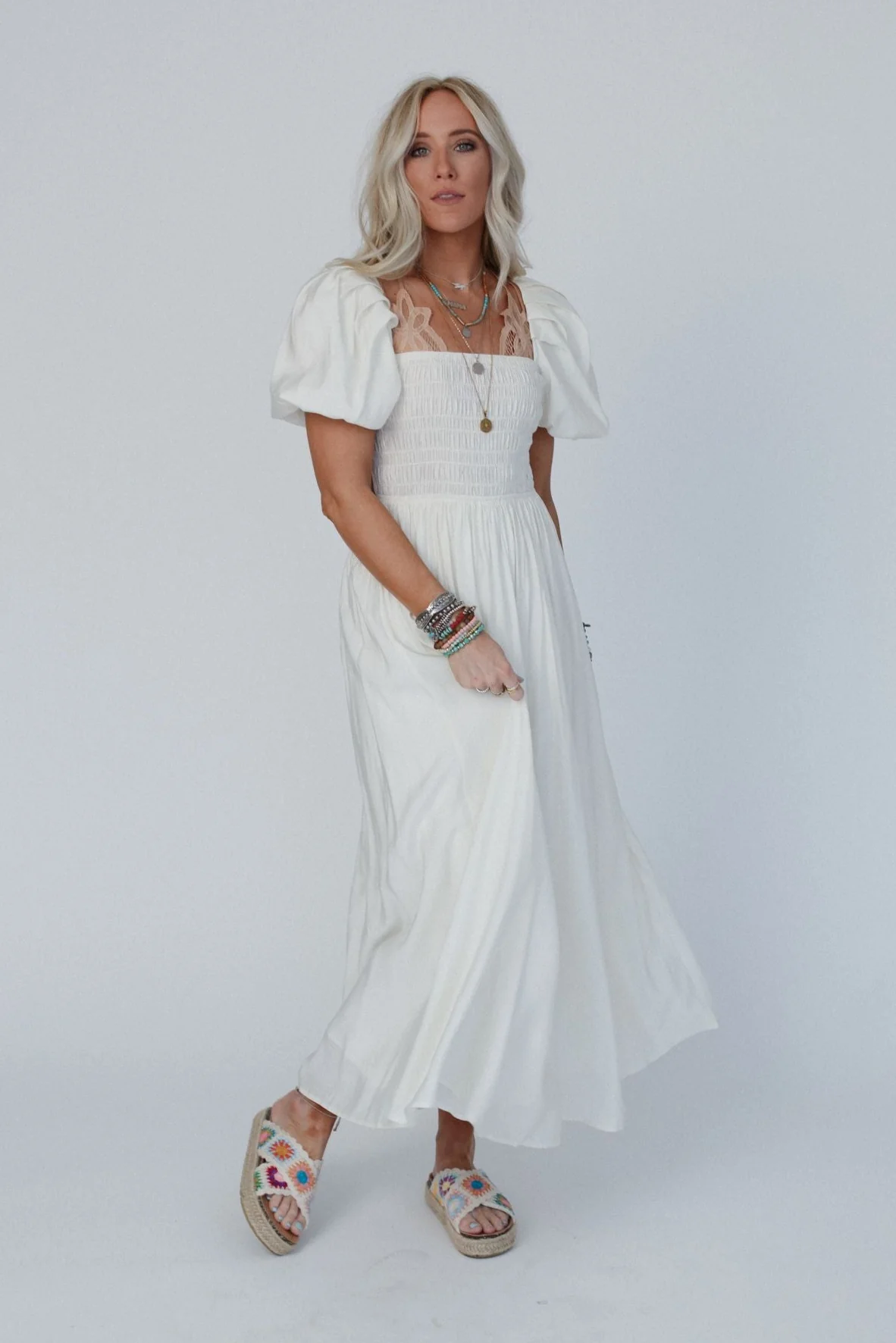 Back Stage Maxi Dress - Ivory - Image 3