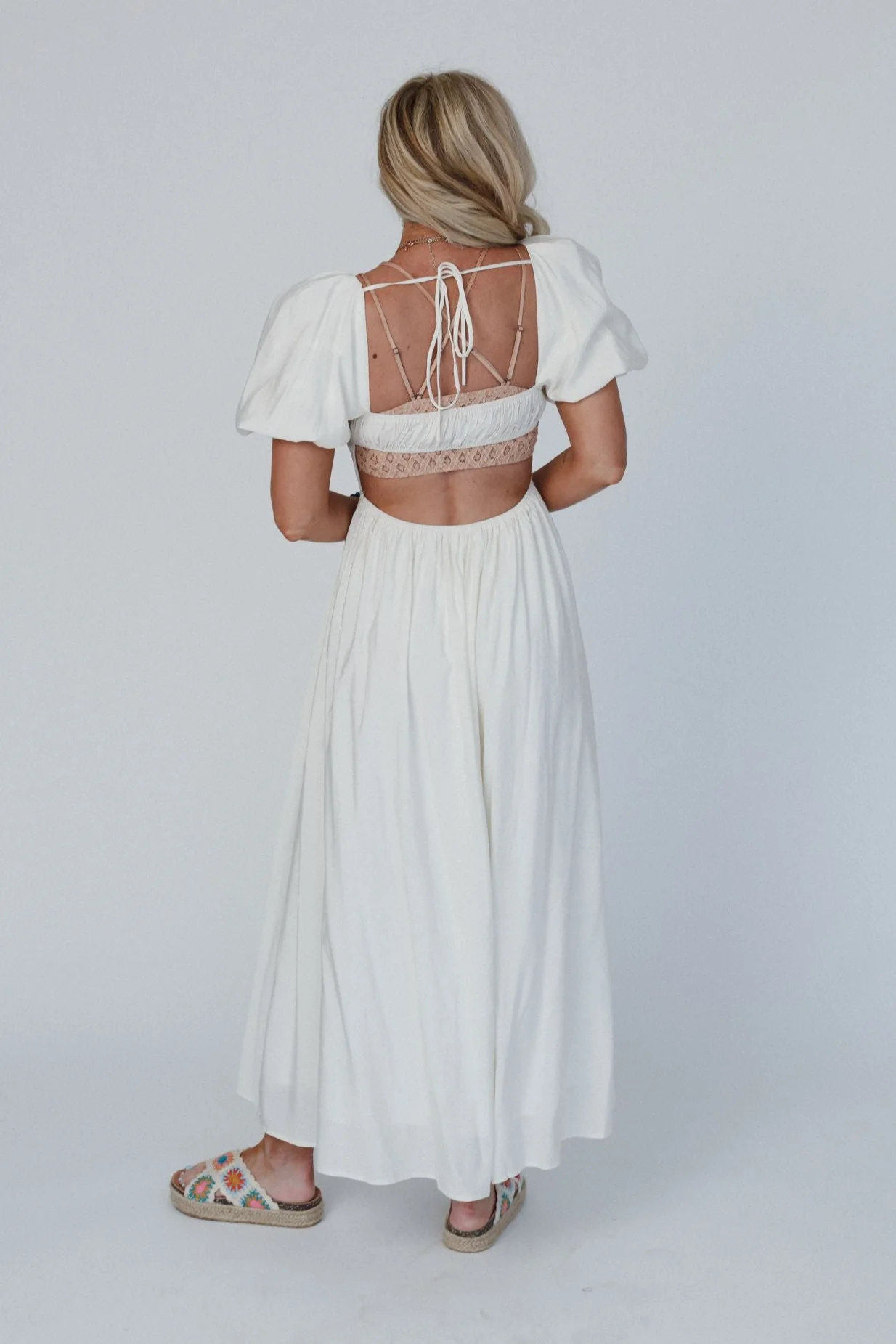 Back Stage Maxi Dress - Ivory - Image 4