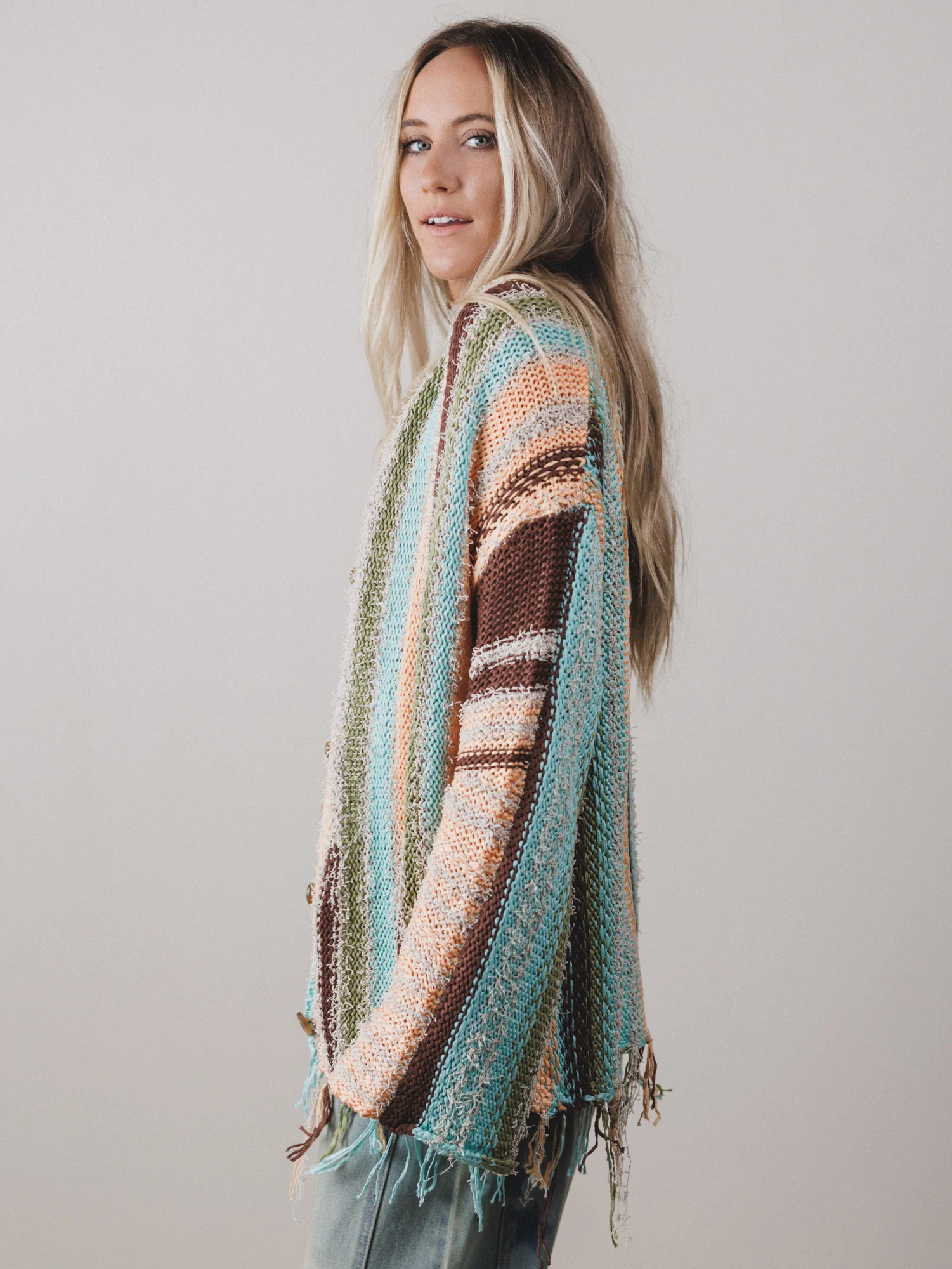 Baja Breeze Sweater - Peach - Image 4