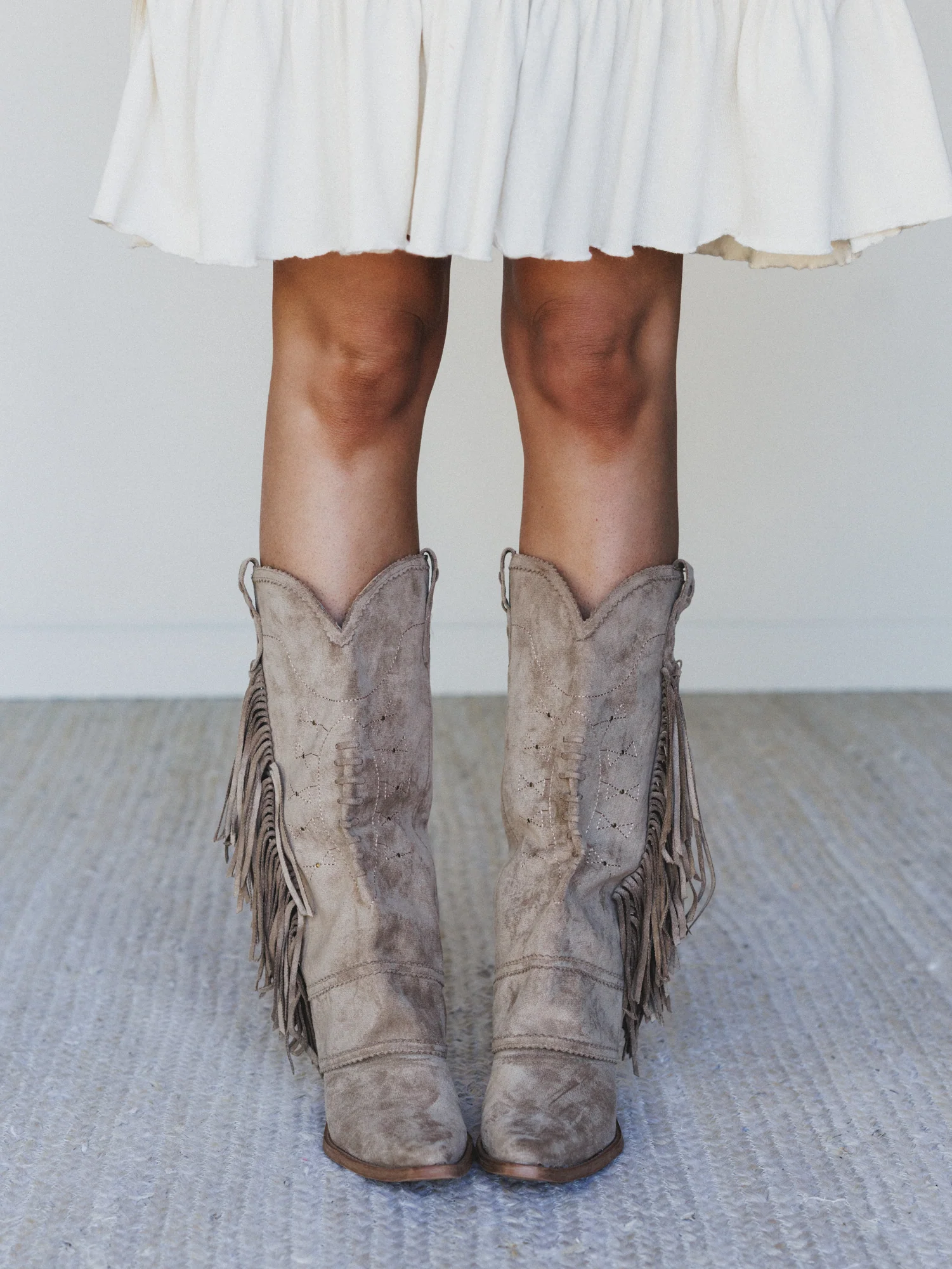 Bami Fringe Boot - Beige - Image 5