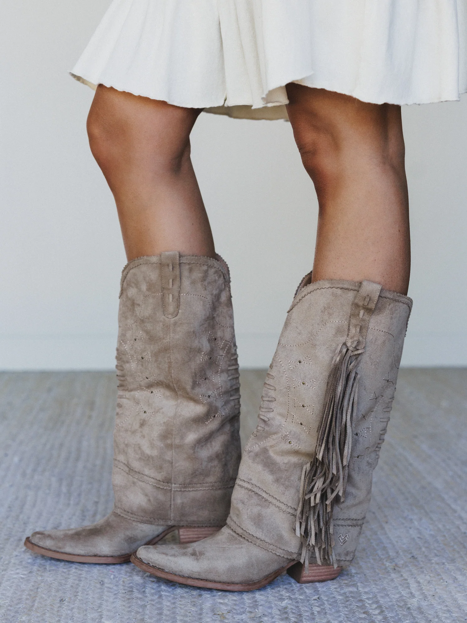 Bami Fringe Boot - Beige - Image 6
