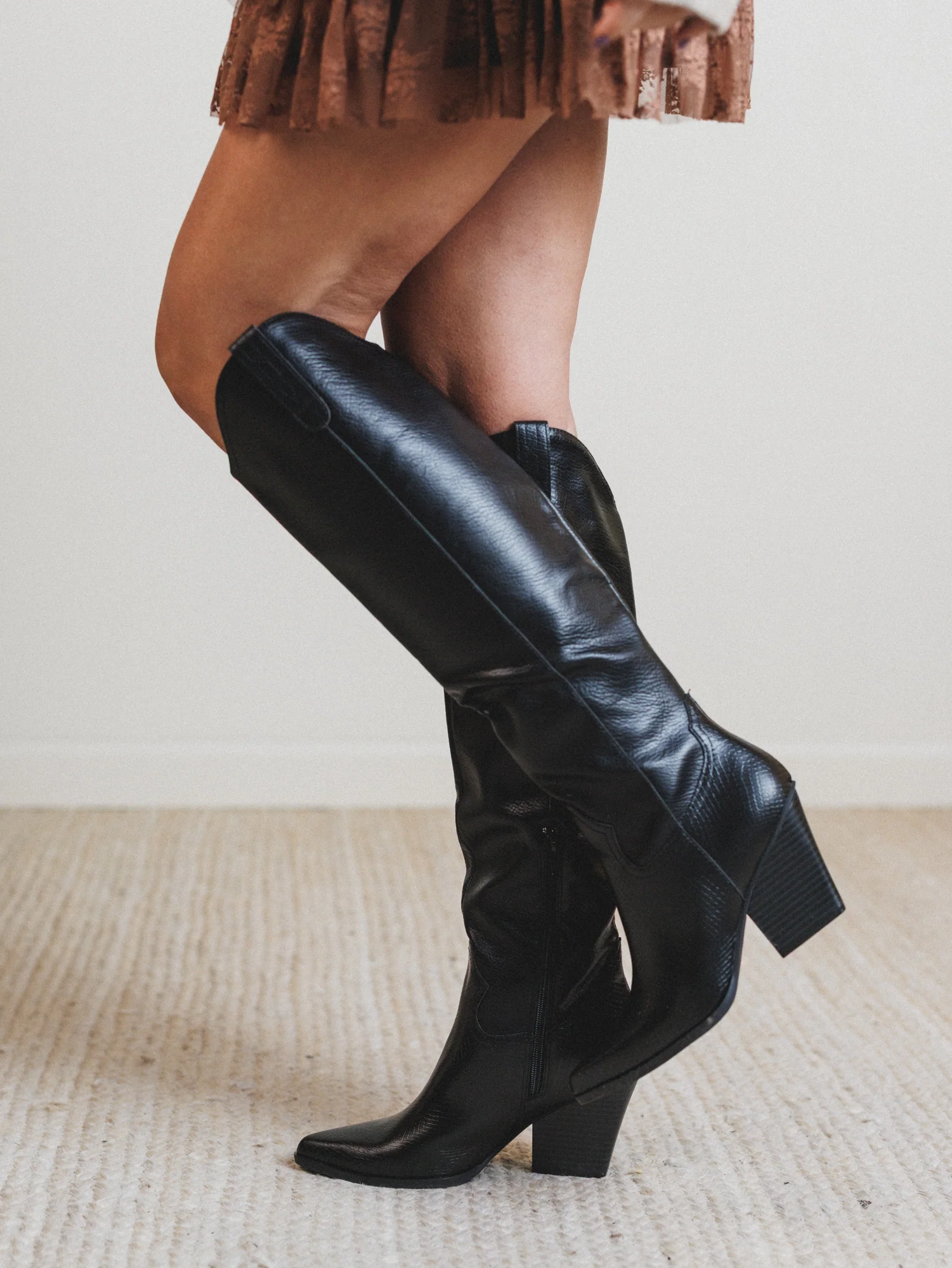 Barcelona Tall Boot - Black - Image 5