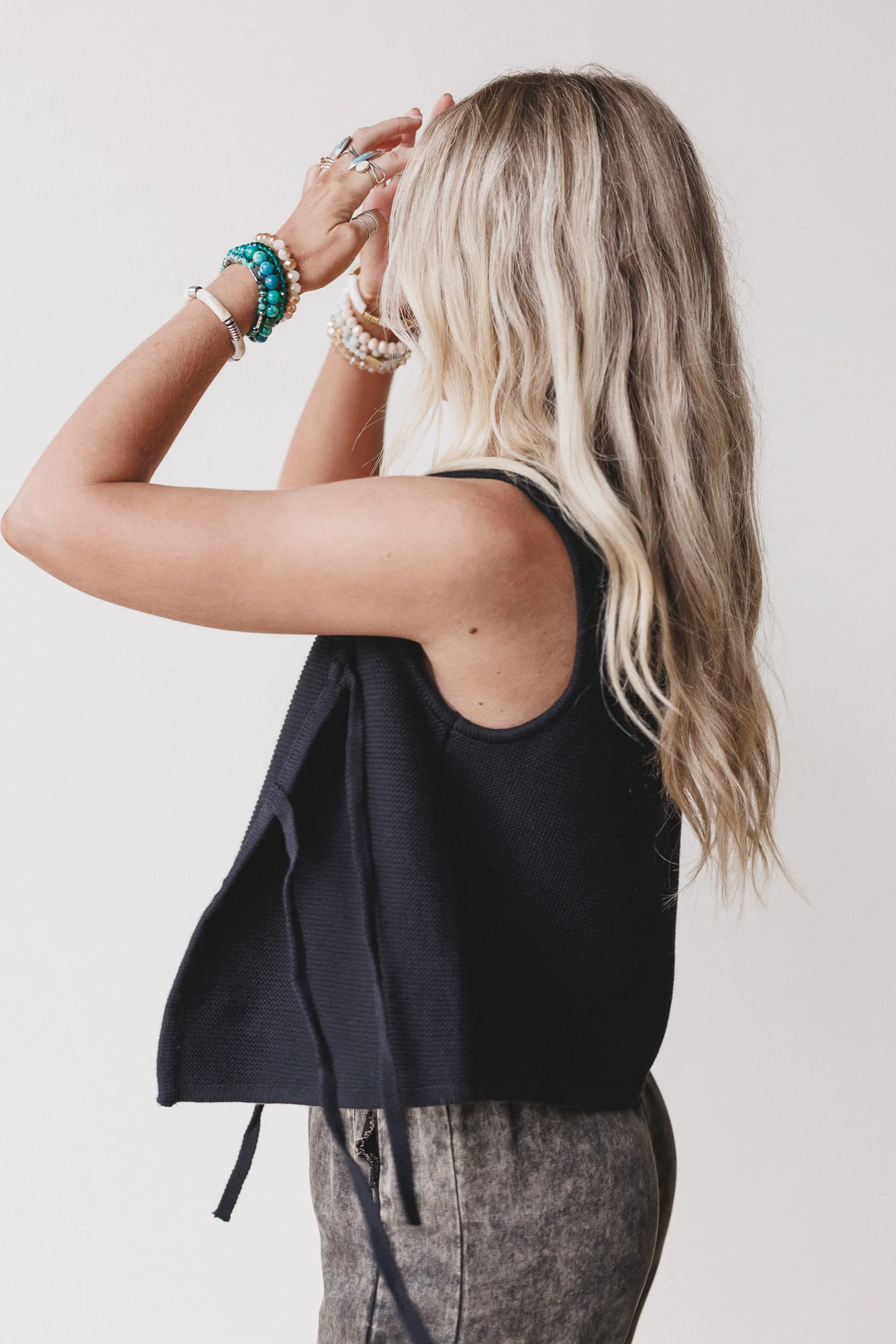 Bare Drift Sweater Vest - Black - Image 3