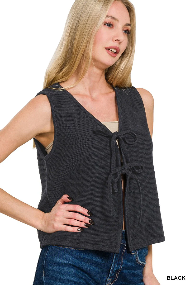 Bare Drift Sweater Vest - Black - Image 6