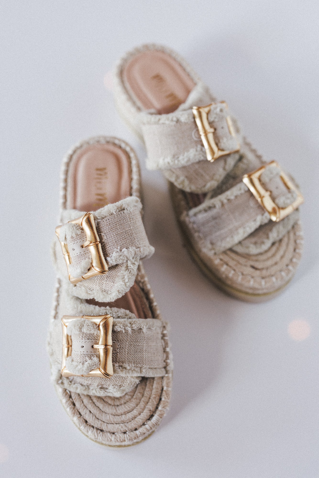 Beachside Soul Square Buckle Sandals - Beige - Image 3