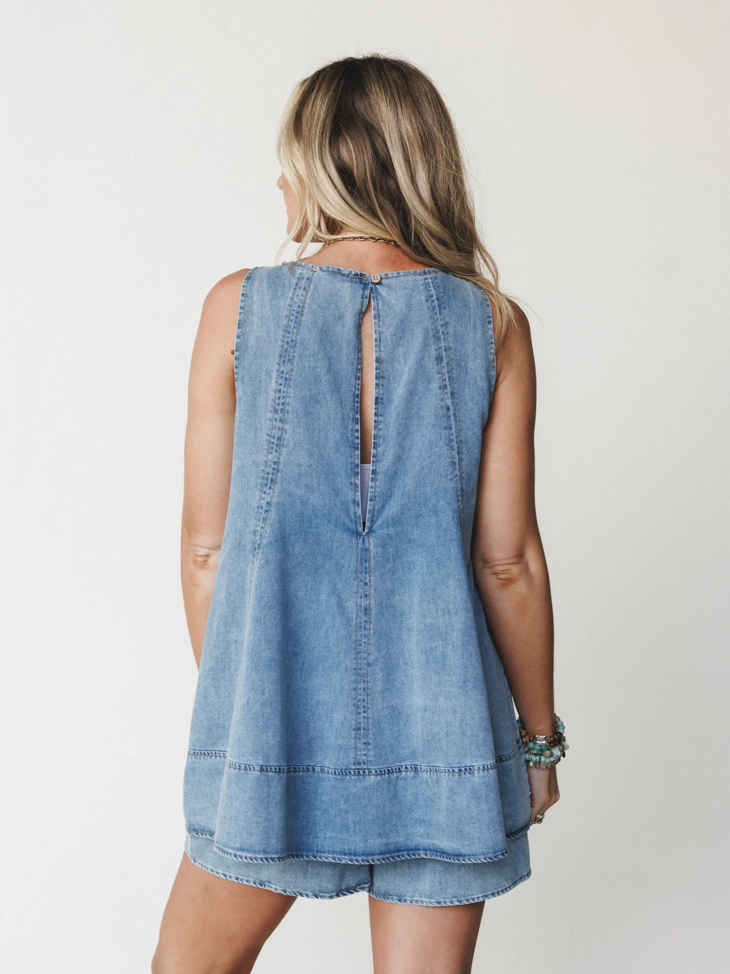 Beat Goes On Romper - Chambray - Image 6