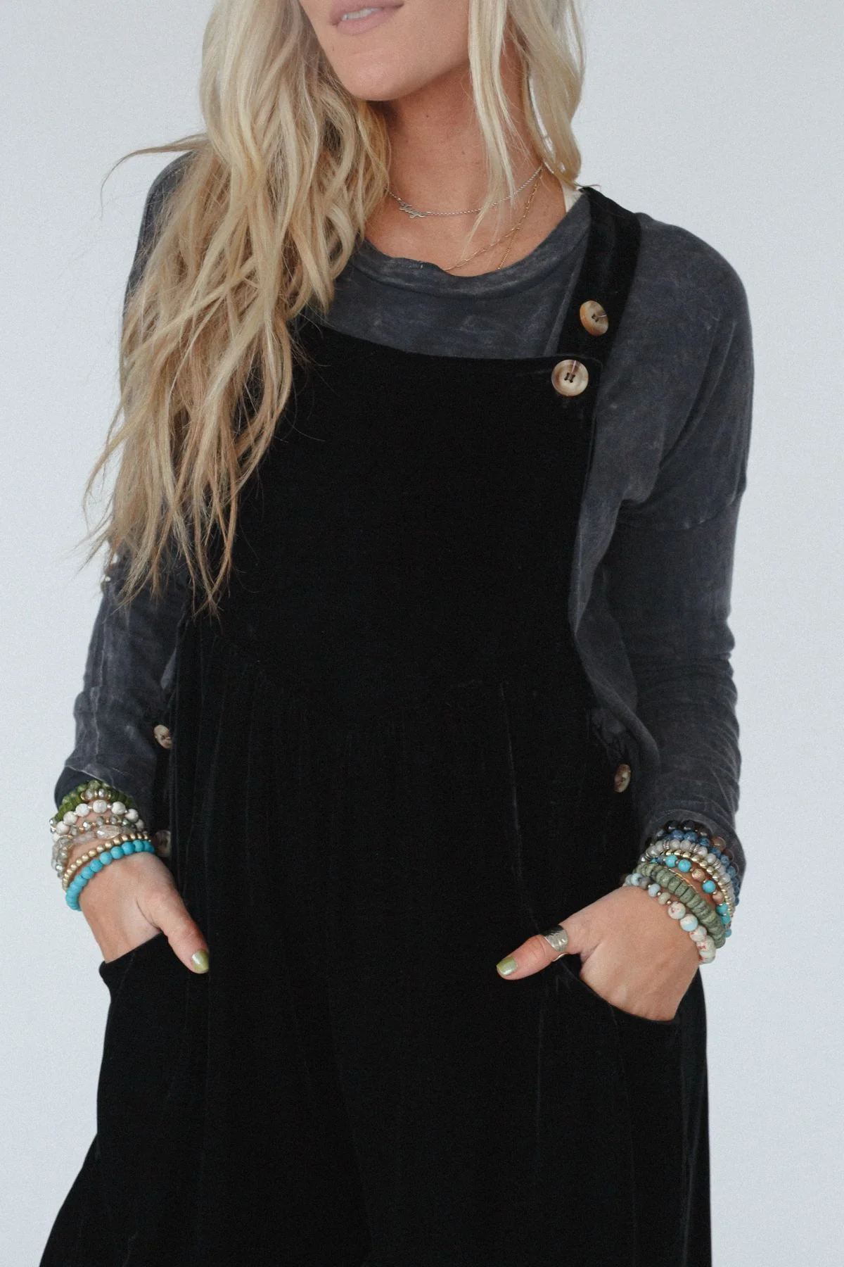 Beau Velvet Jumpsuit - Black - Image 2