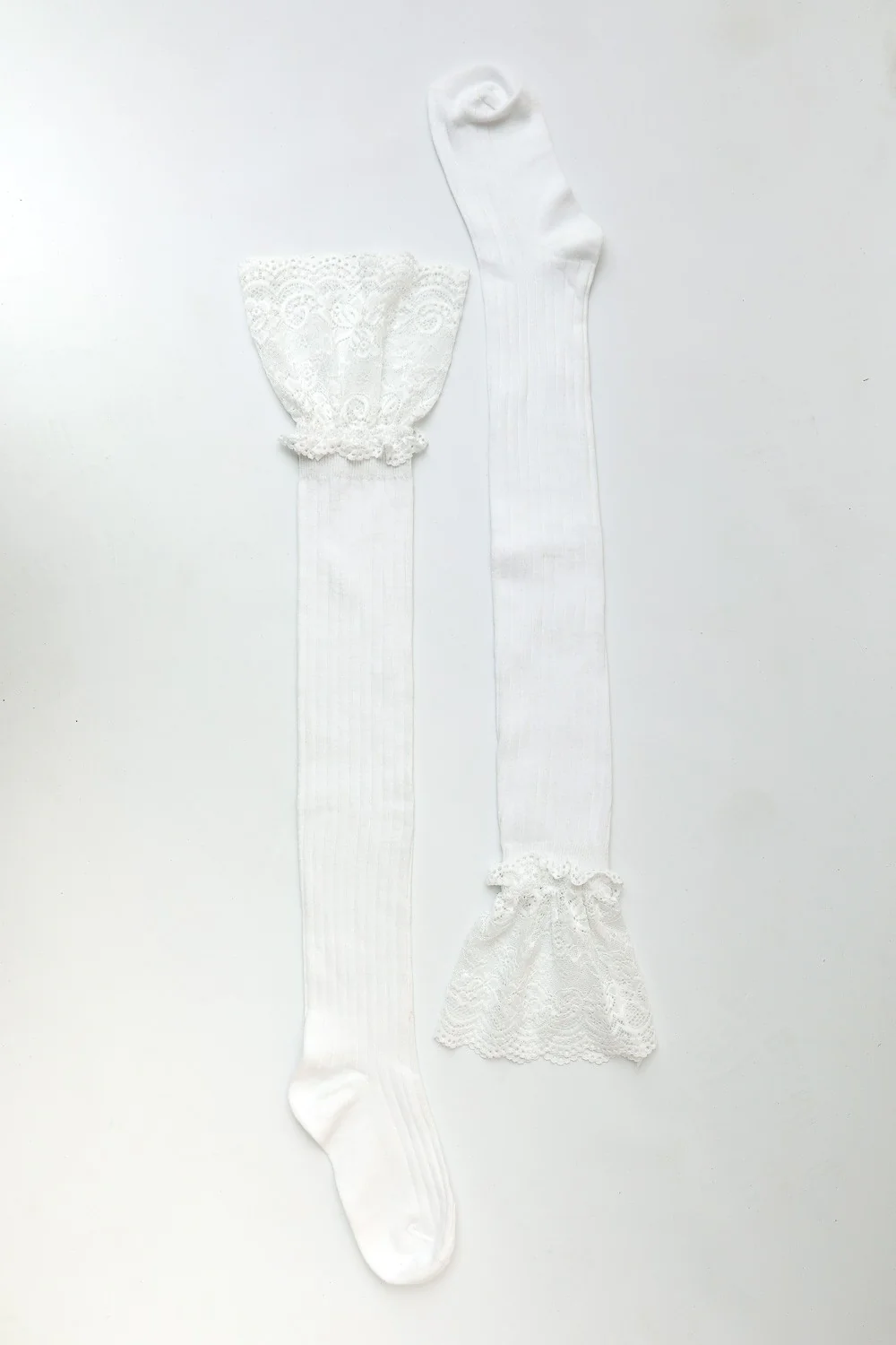 Becca Knee High Socks - White - Image 5