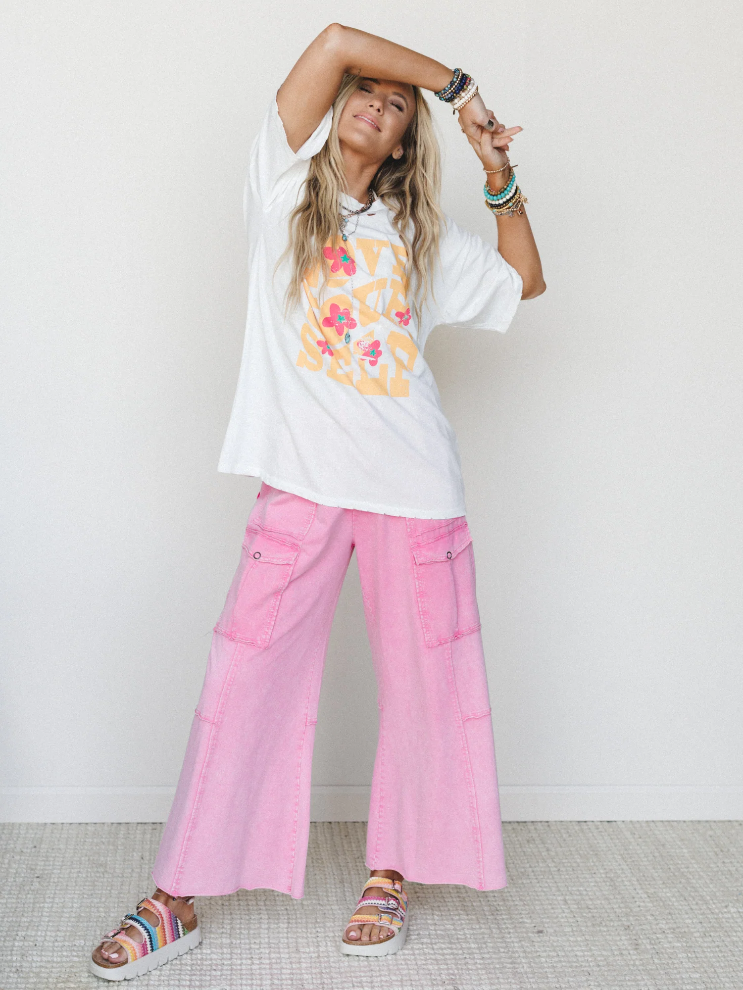Big Love Distressed Graphic Tee - Ivory - Image 4