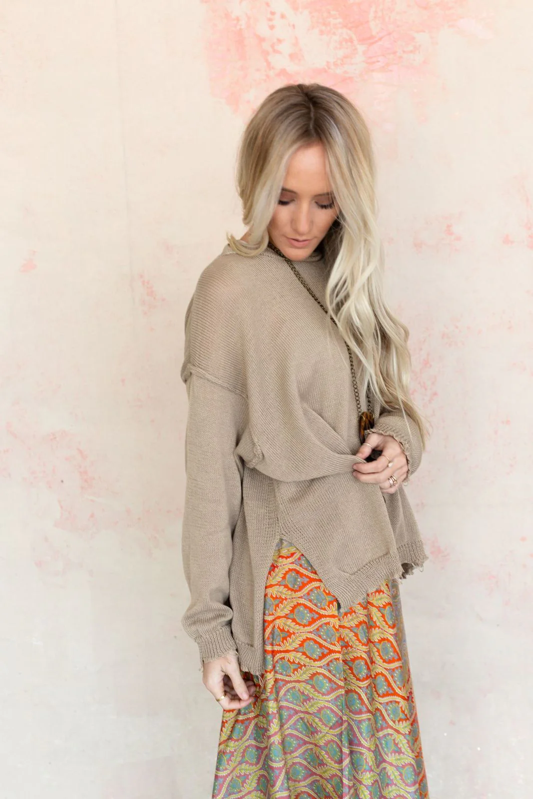 Billowy Day Sweater - Taupe - Image 3
